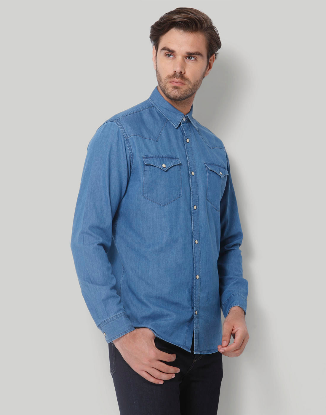 Blue Full Sleeves Shirt