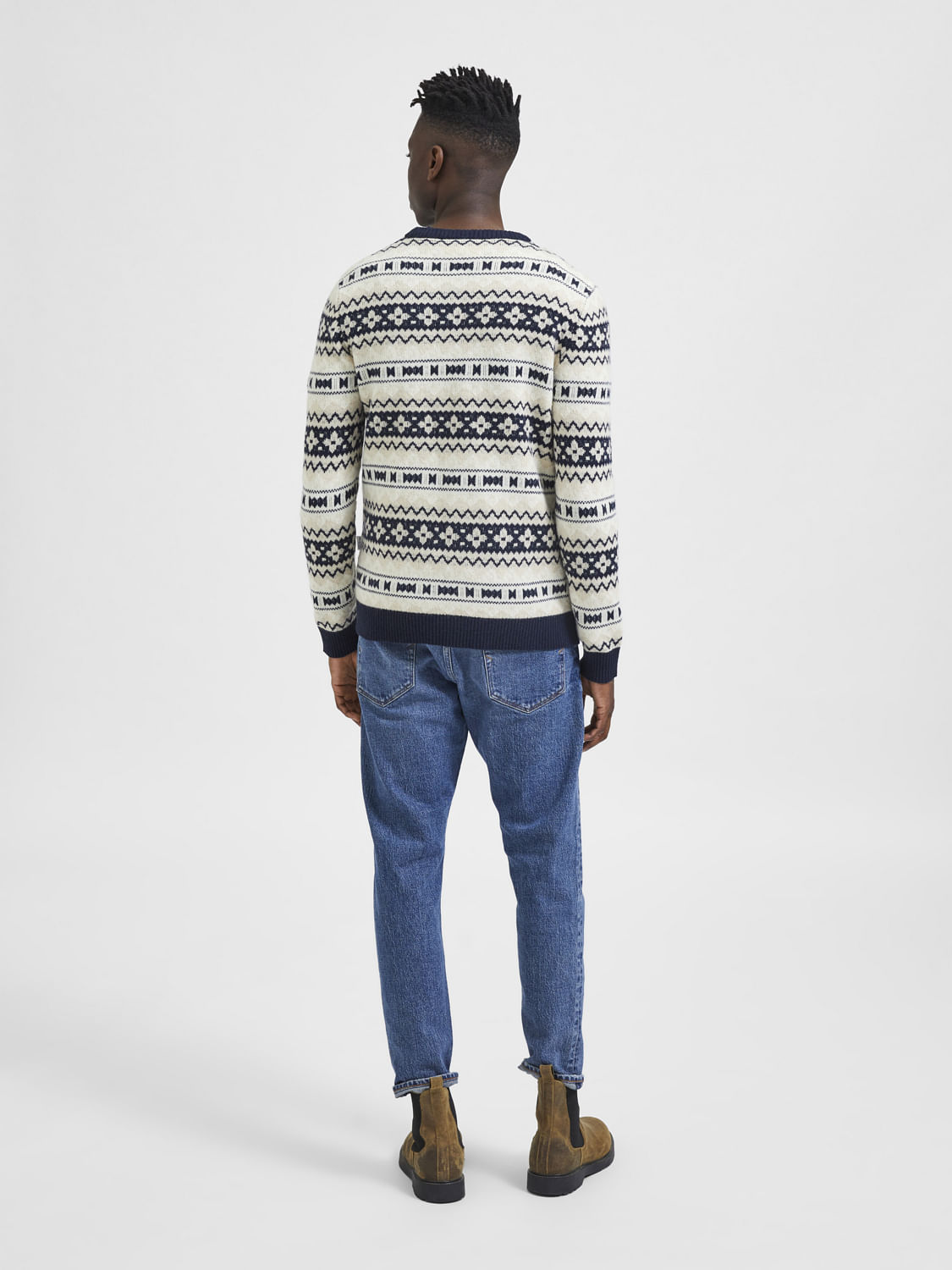 Cream X-Mas Print Pullover