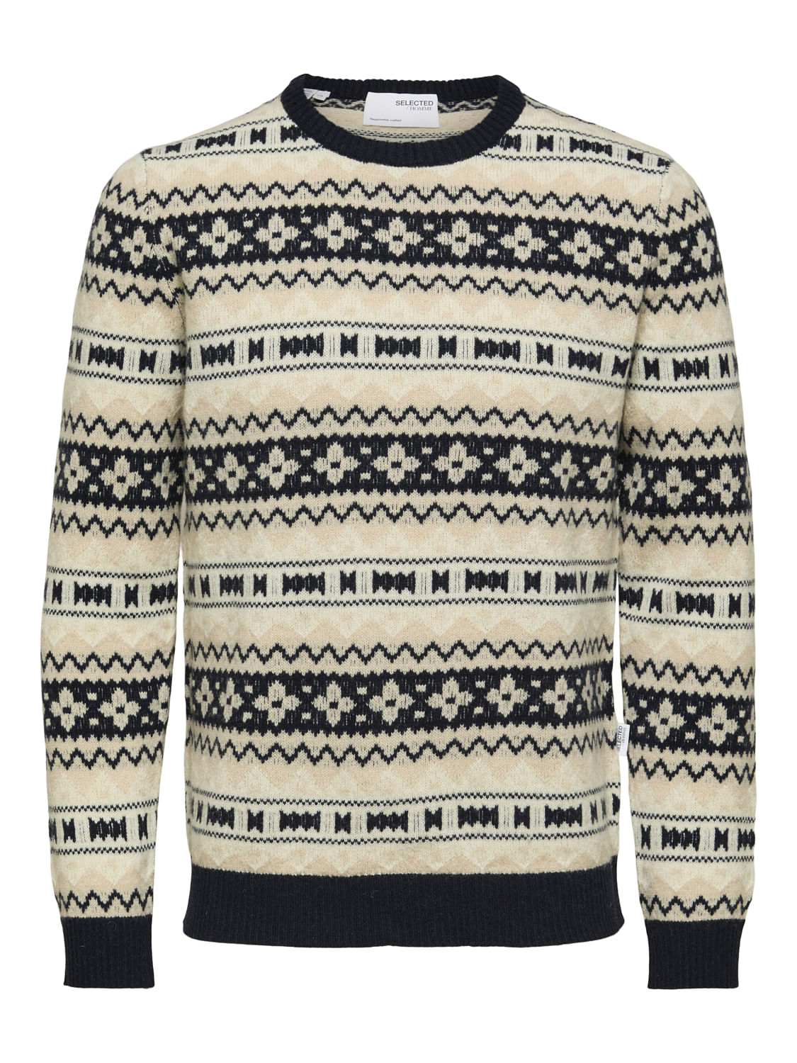 Cream X-Mas Print Pullover