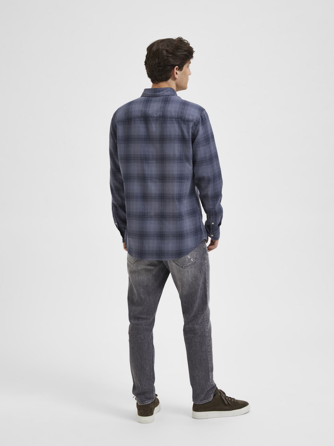 Blue Organic Cotton Check Shirt
