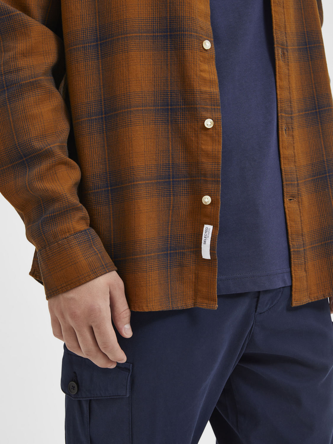 Brown Check Full Sleeves Shirt
