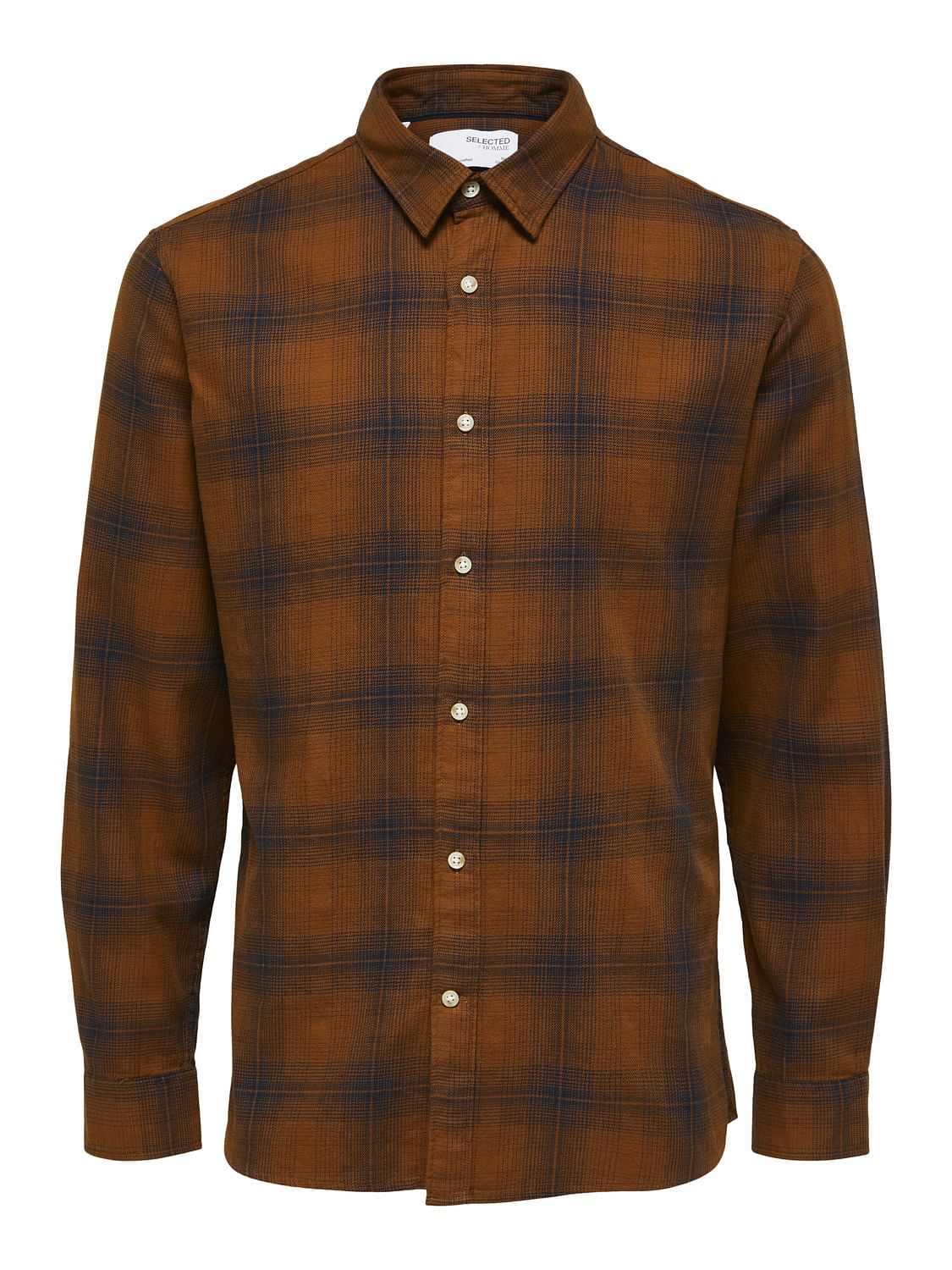 Brown Check Full Sleeves Shirt