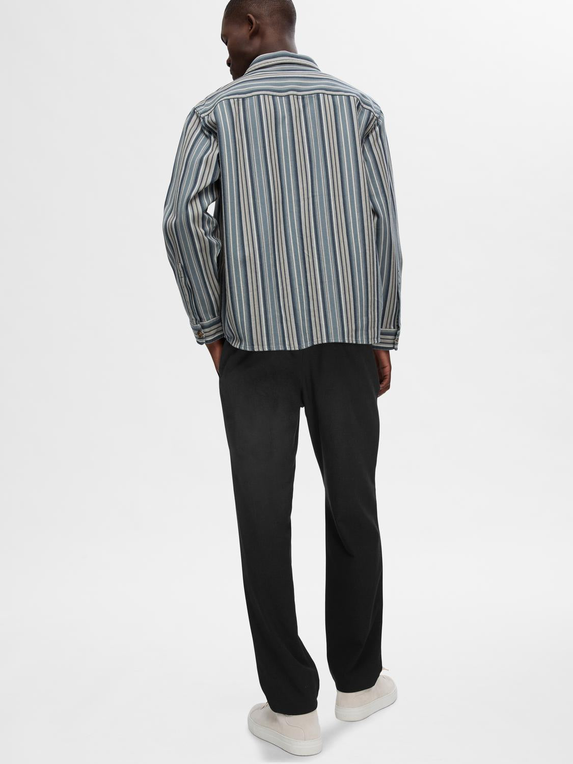 Black Straight Robert String Pant