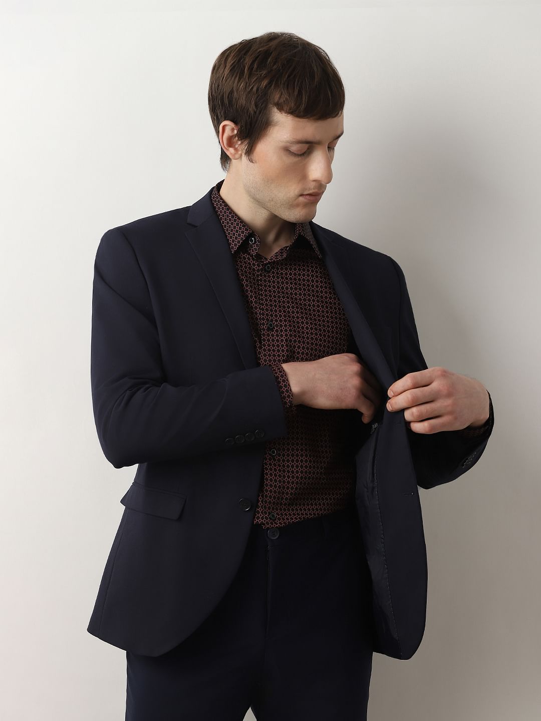 Red Dot Print Full Sleeves Shirt