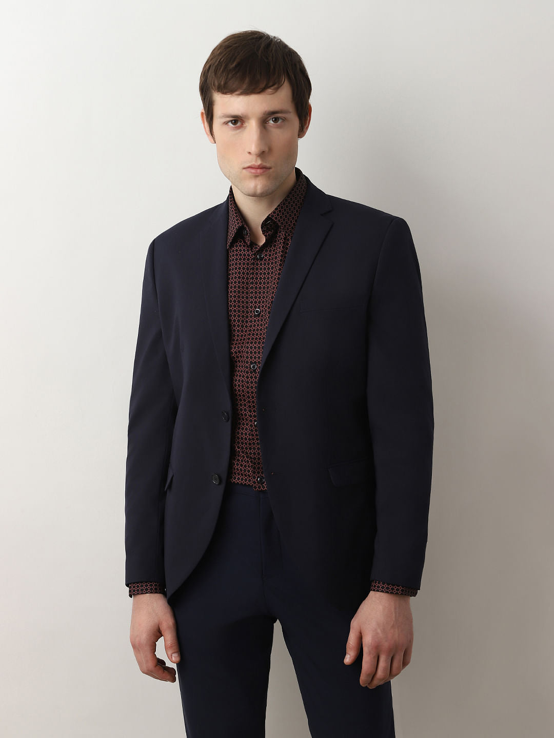 Red Dot Print Full Sleeves Shirt