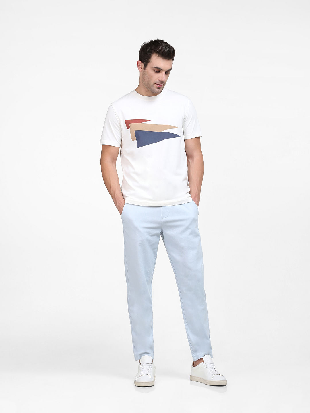 White Organic Cotton Graphic T-Shirt