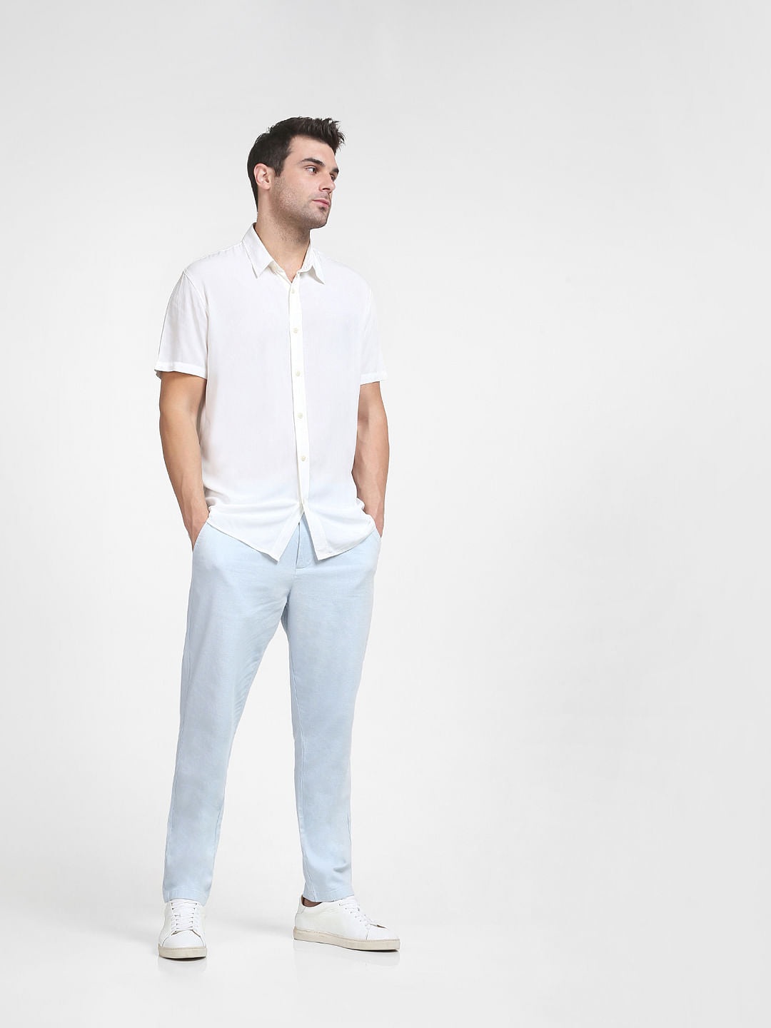 White Half Sleeves Shirt