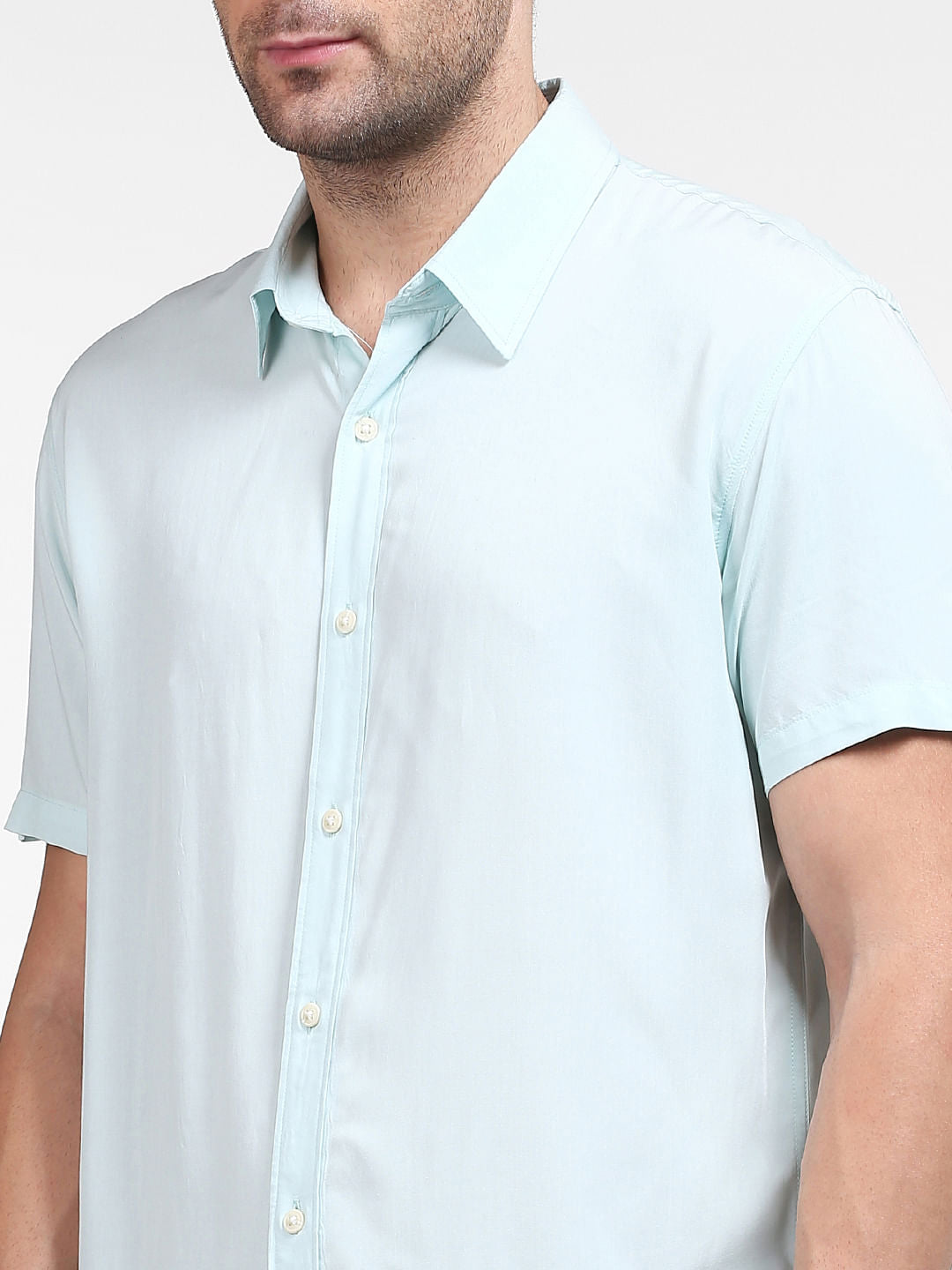 Pastel Blue Half Sleeves Shirt