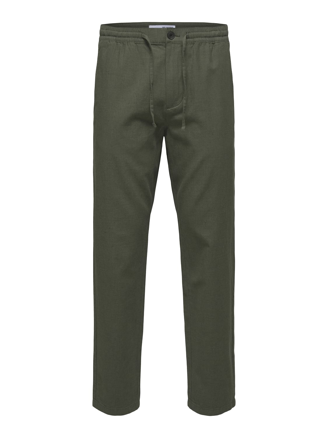 Green Mid Rise Organic Cotton Pants
