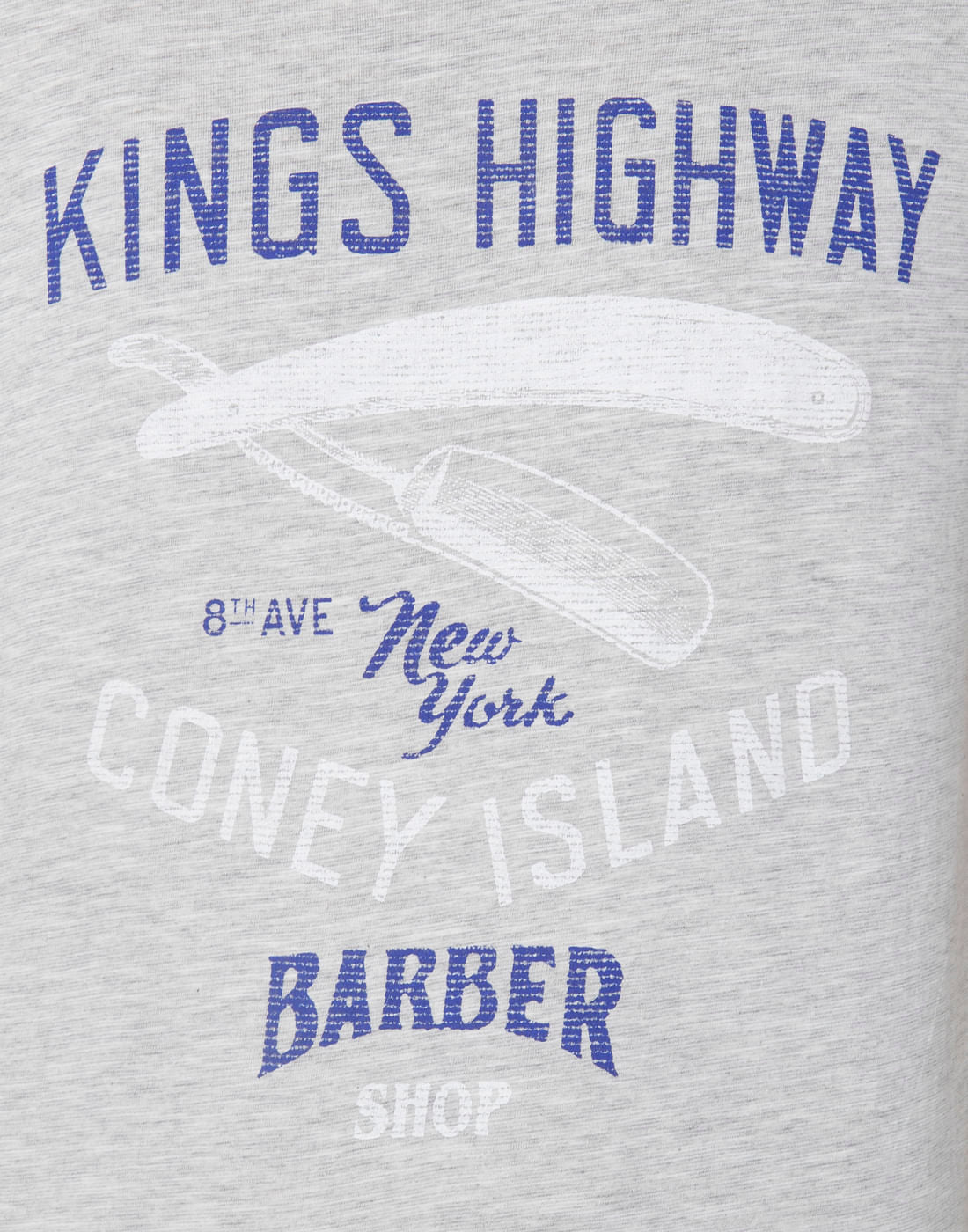 Grey Printed Crew Neck T-Shirt