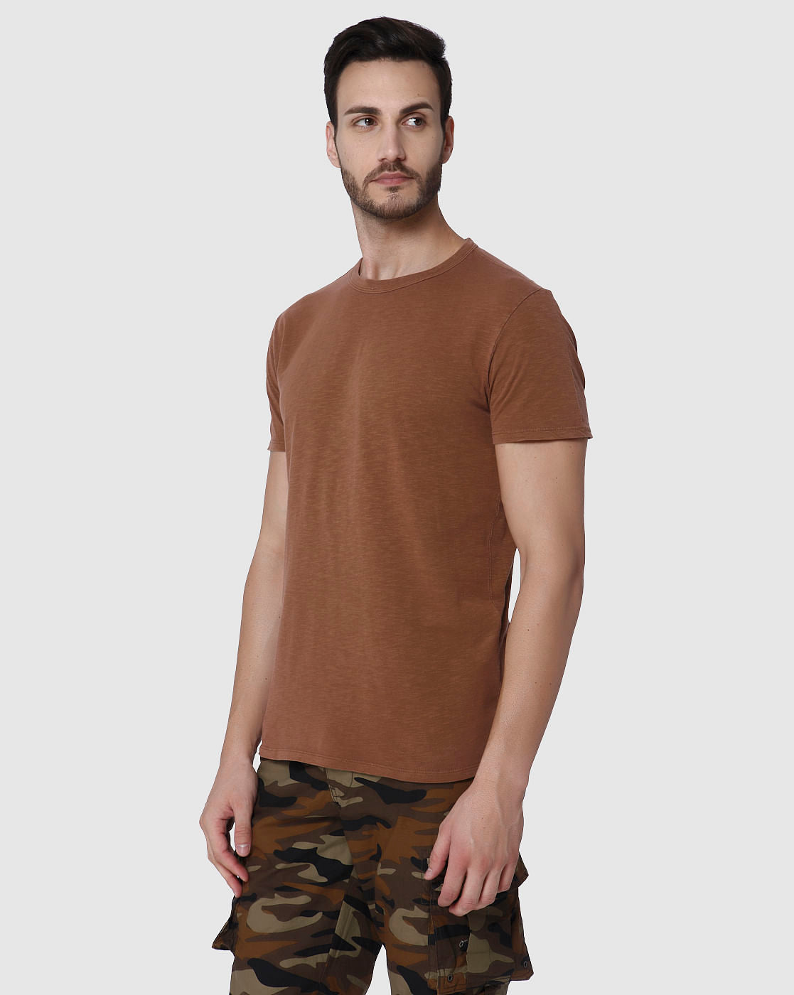 Brown Crew Neck T-Shirt