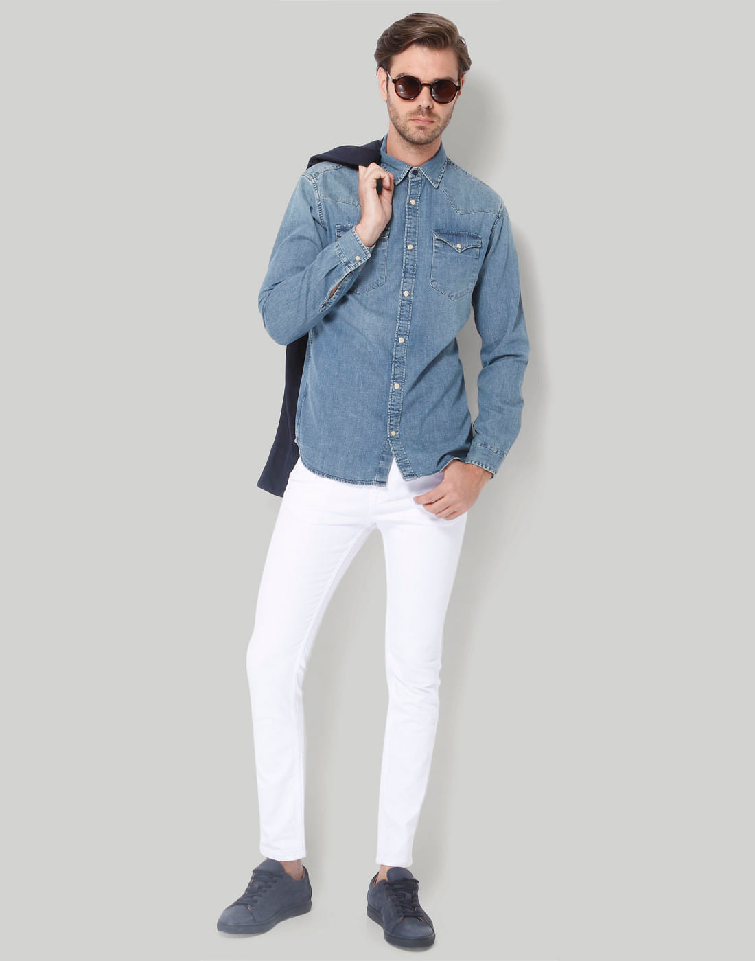Blue Full Sleeves Shirt