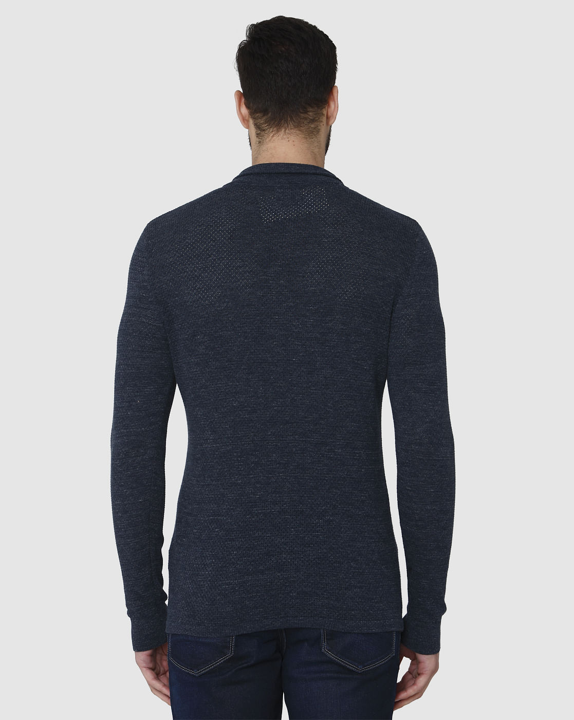 Blue Polo Neck T-Shirt