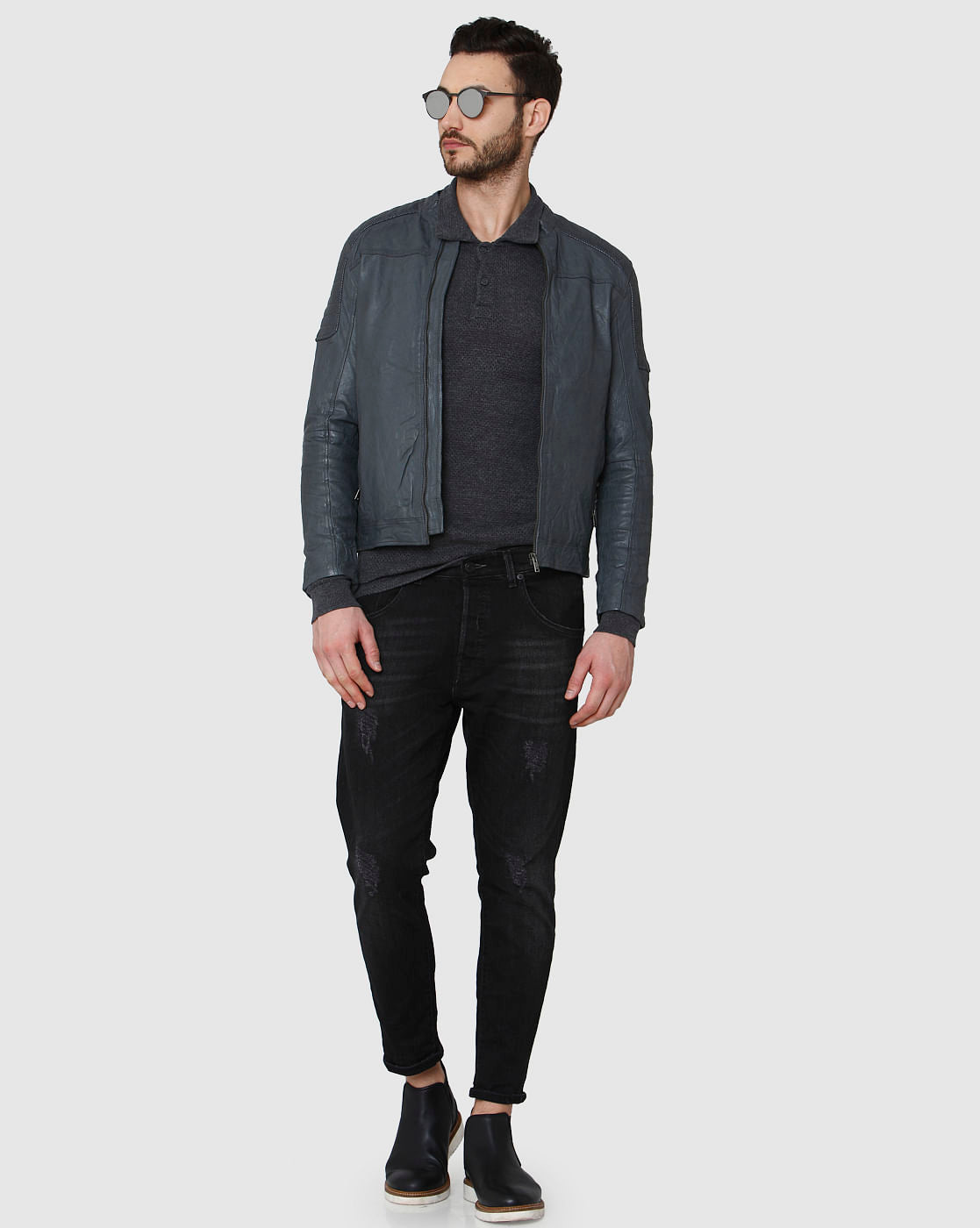 Black Polo Neck T-Shirt