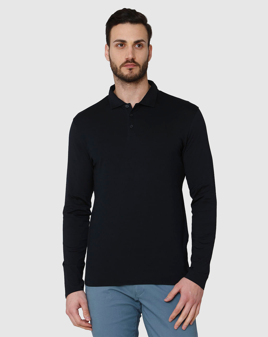 Black Polo Neck T-Shirt