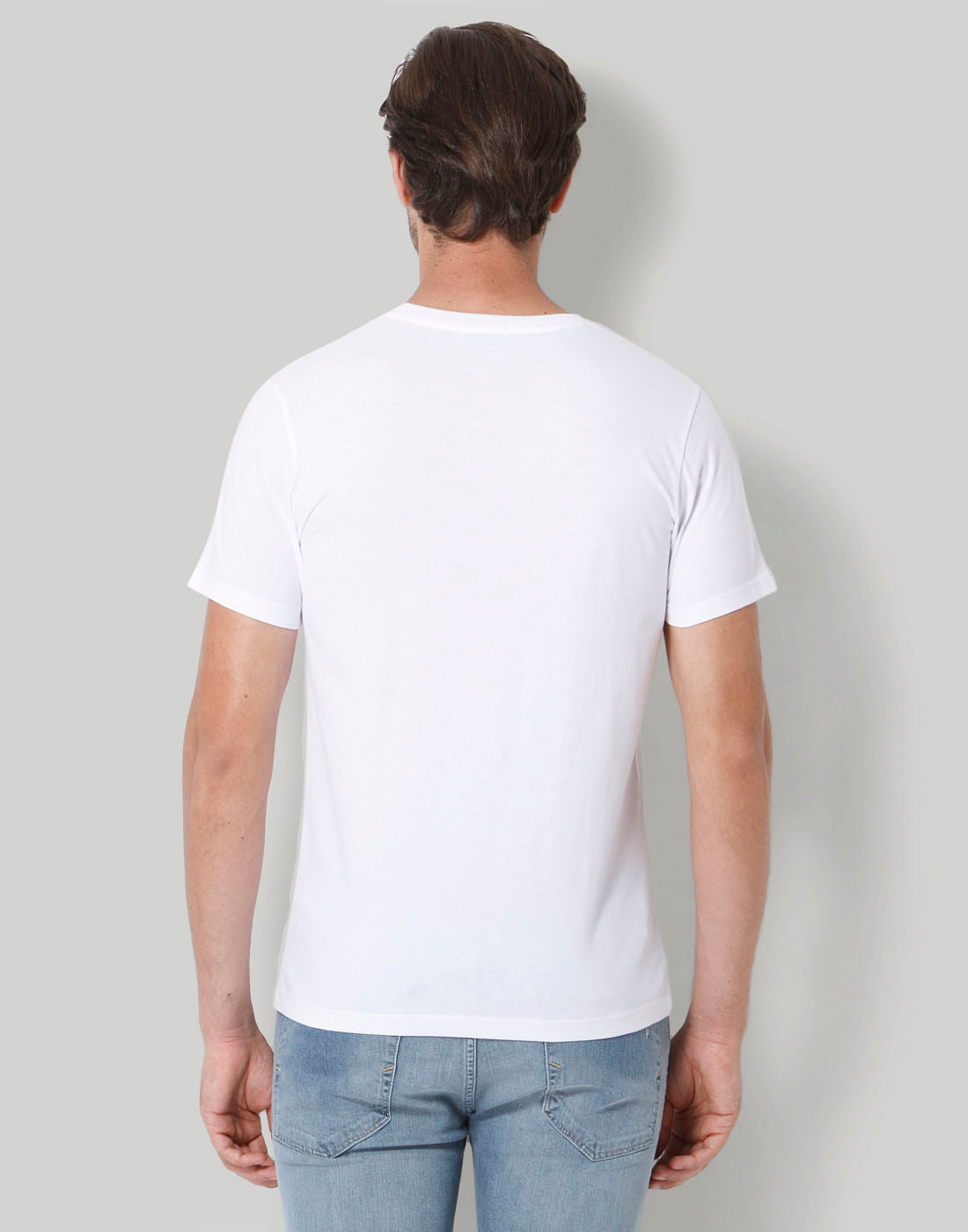 White Printed Crew Neck T-Shirt