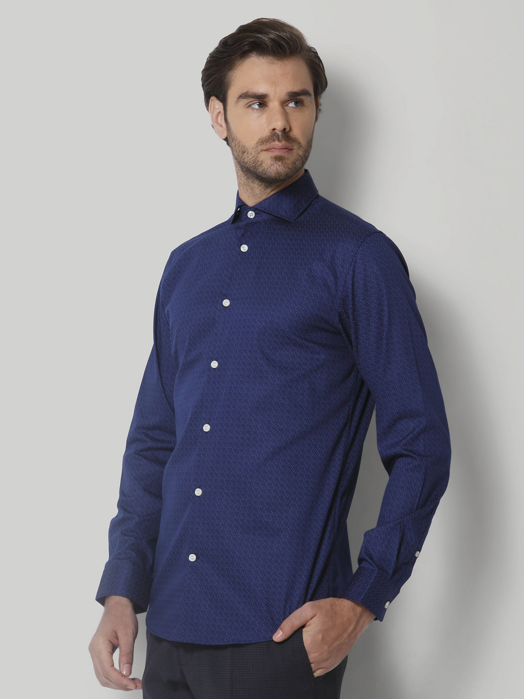 Blue Full Sleeves Shirt