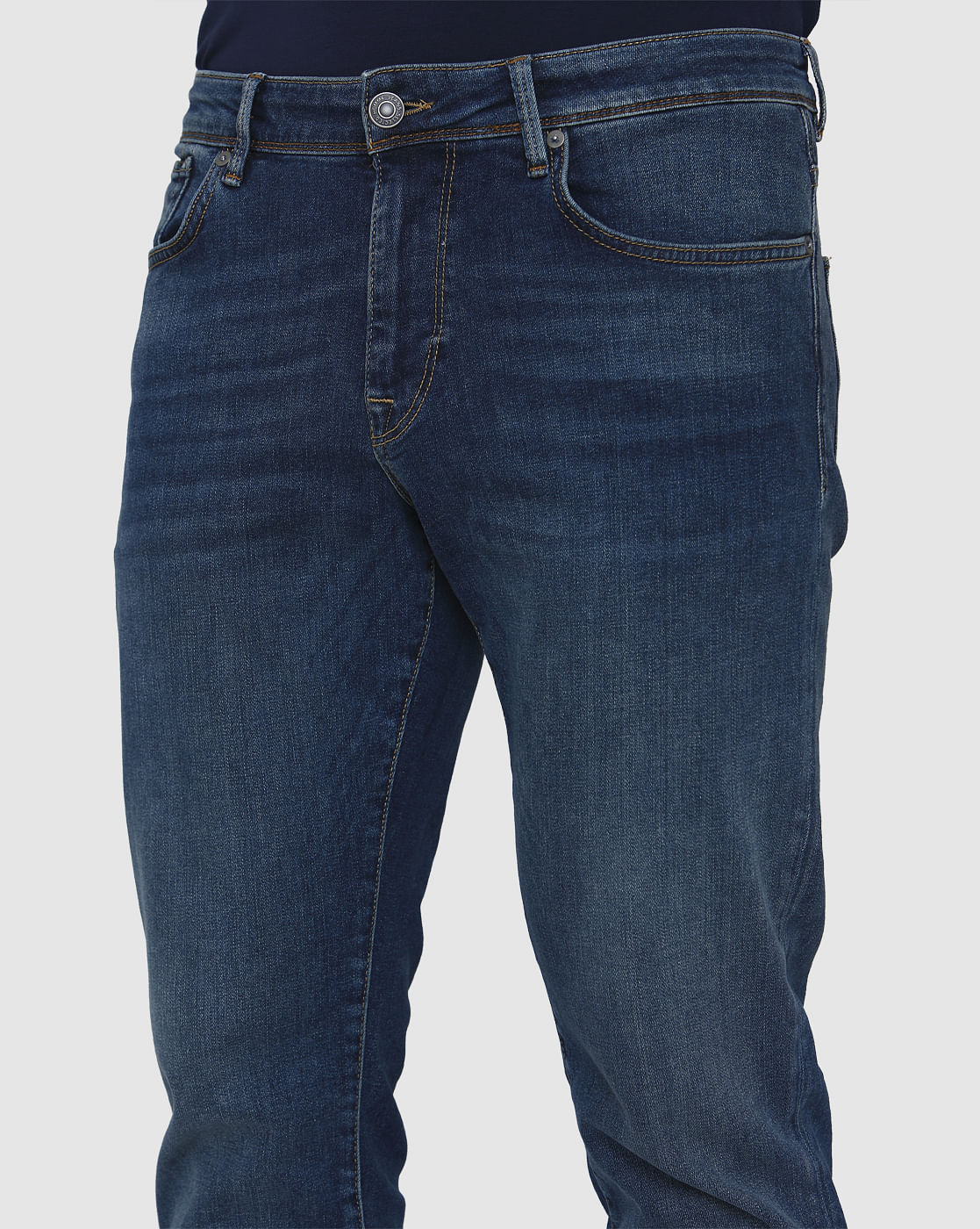 Blue Straight Fit Jeans