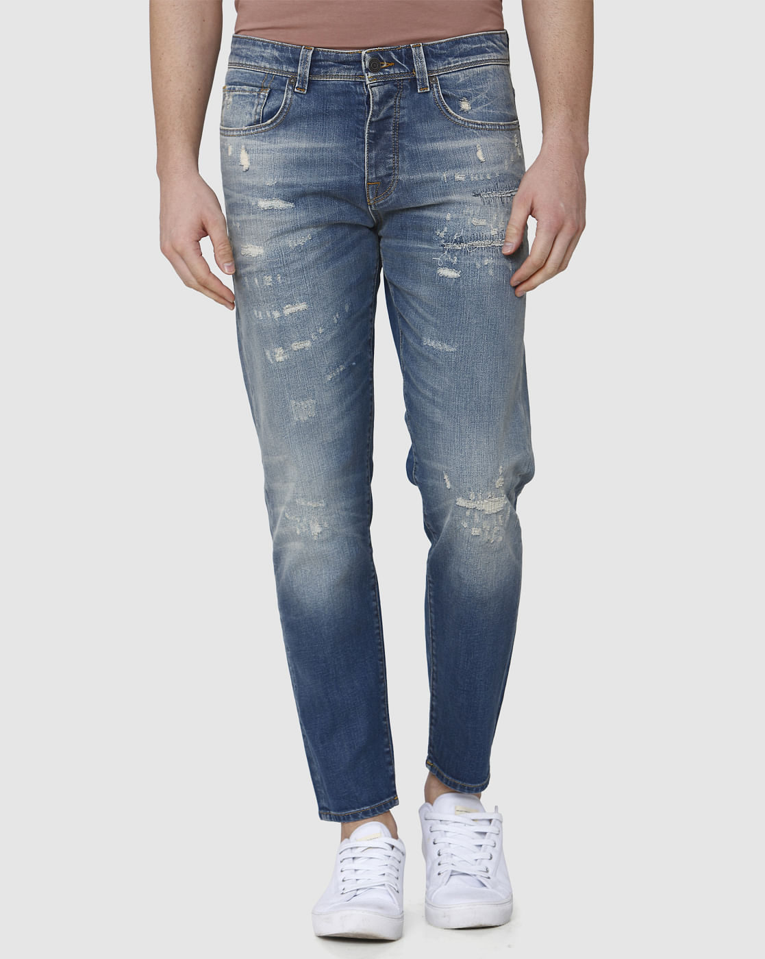 Blue Tapered Fit Jeans