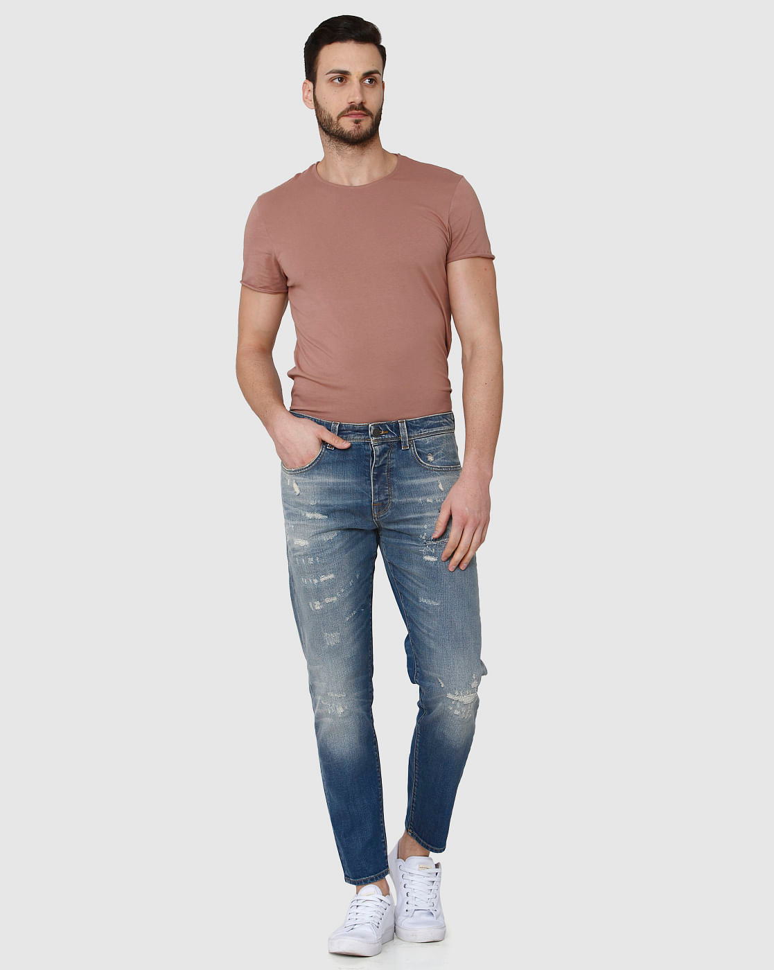 Blue Tapered Fit Jeans