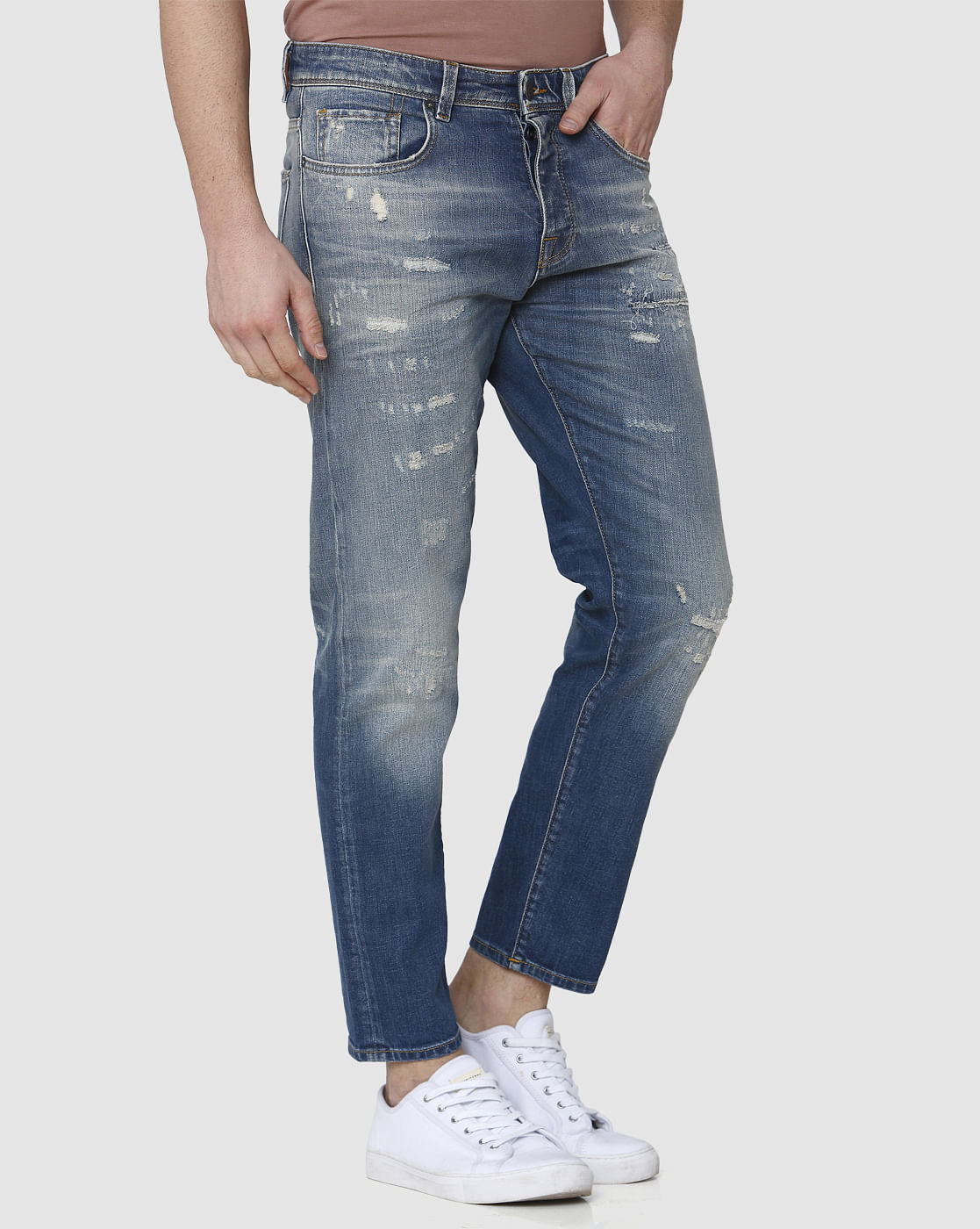 Blue Tapered Fit Jeans