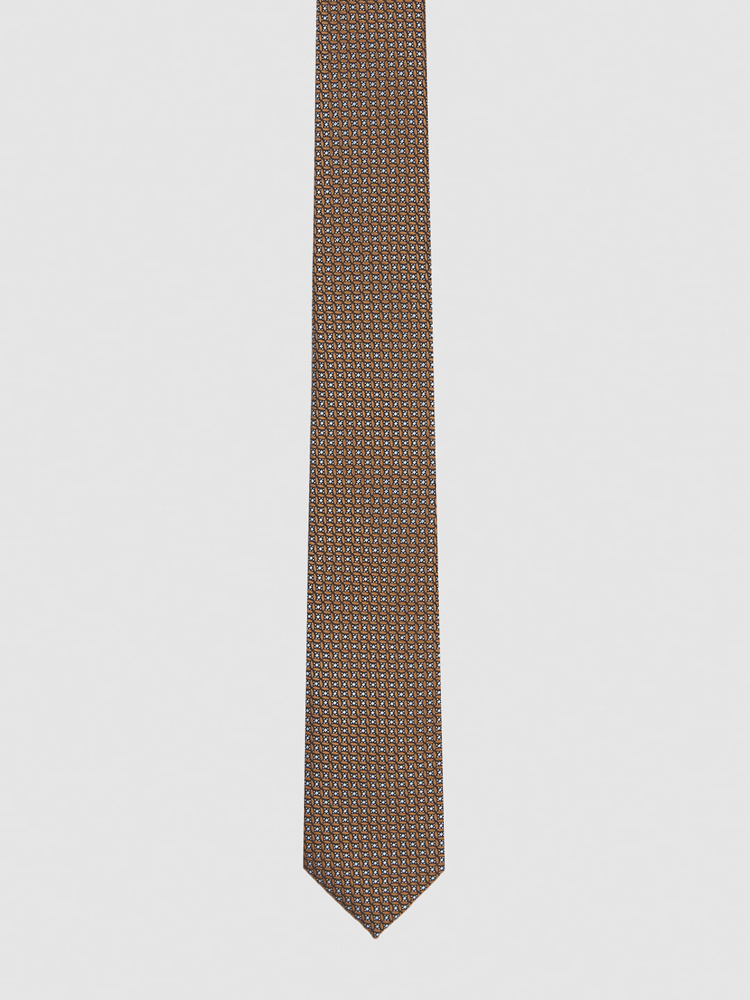 Brown Printed Tie