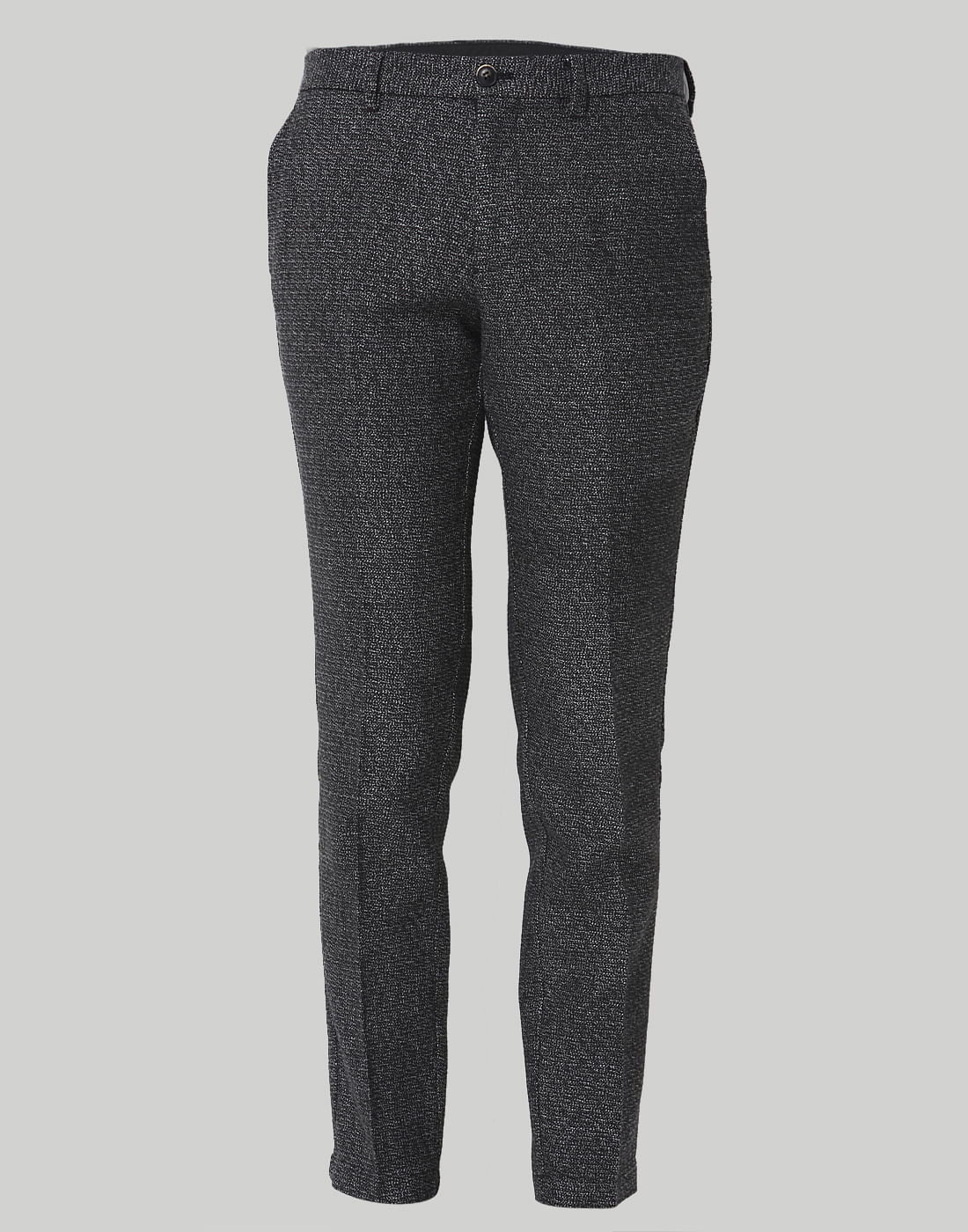 Black Check Formal Trousers