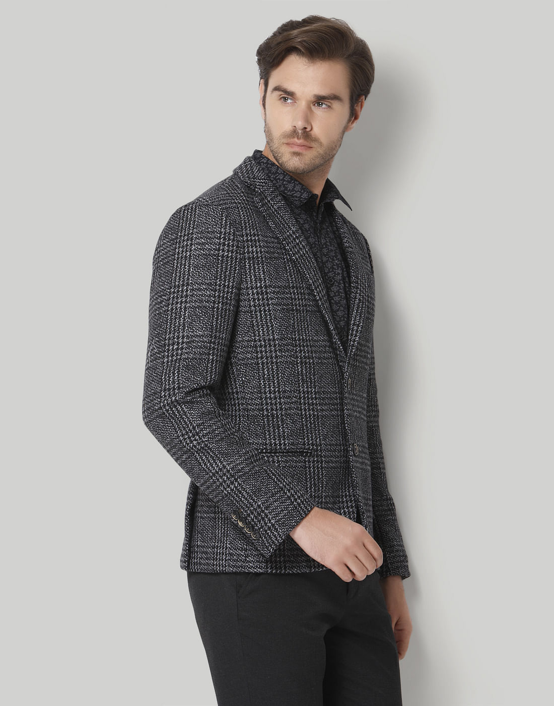 Black Check Blazer