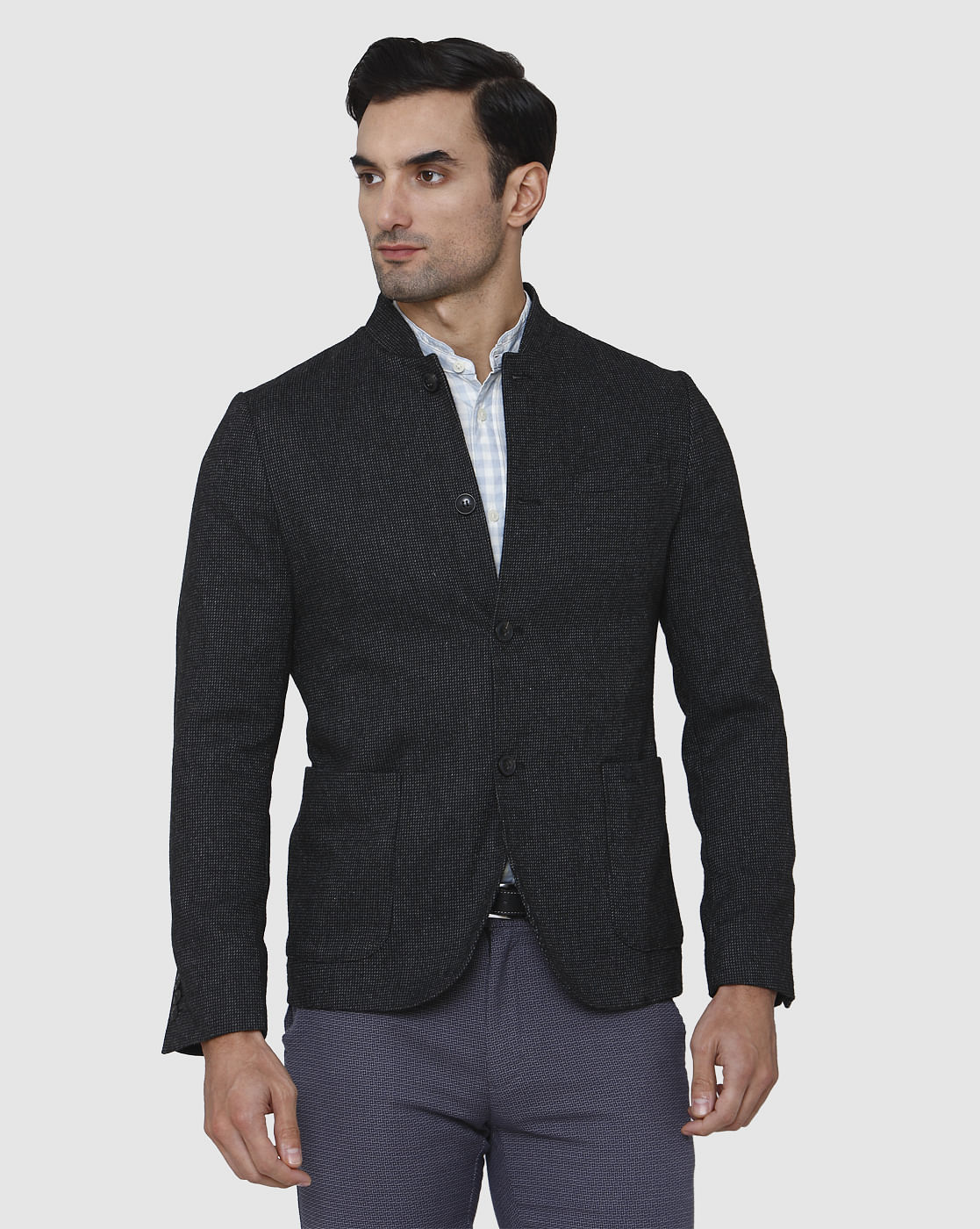 Dark Grey Slim Fit Blazer