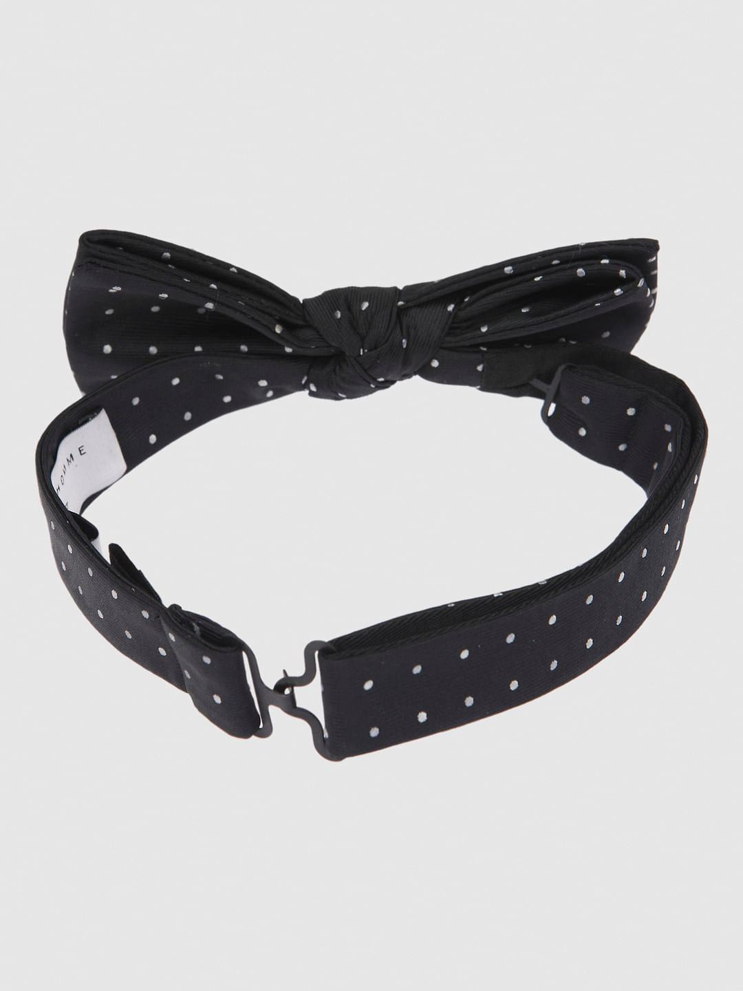 Black Printed Bow Tie