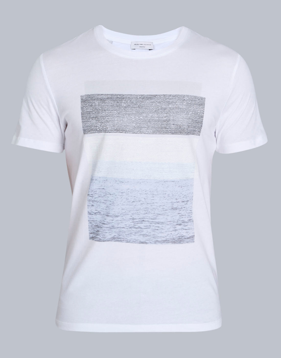 White Printed Crew Neck T-Shirt