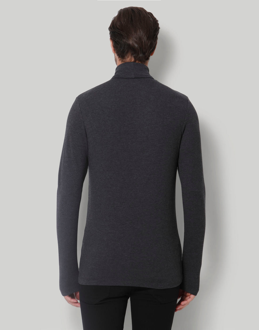 Grey Turtle Neck T-Shirt