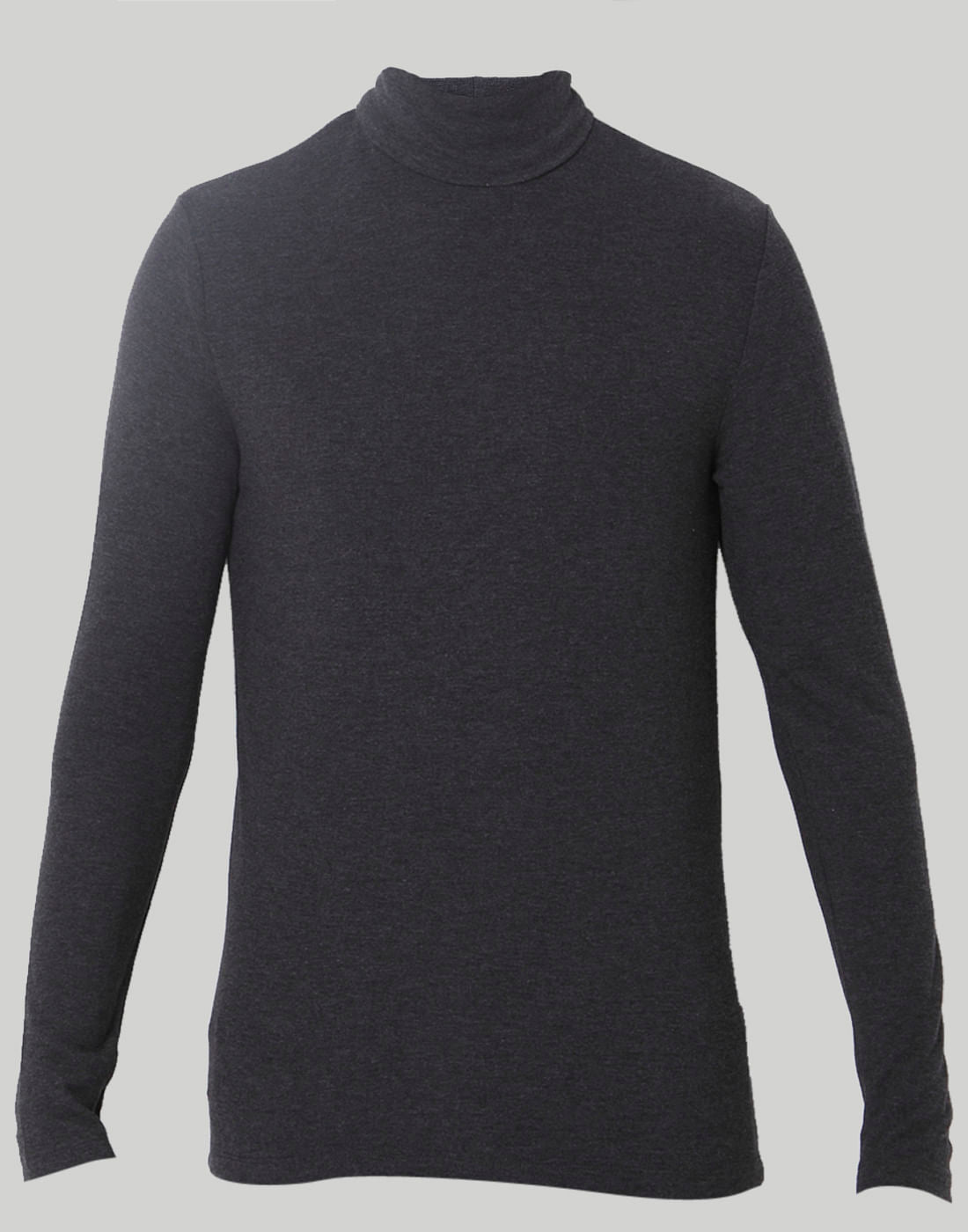 Grey Turtle Neck T-Shirt