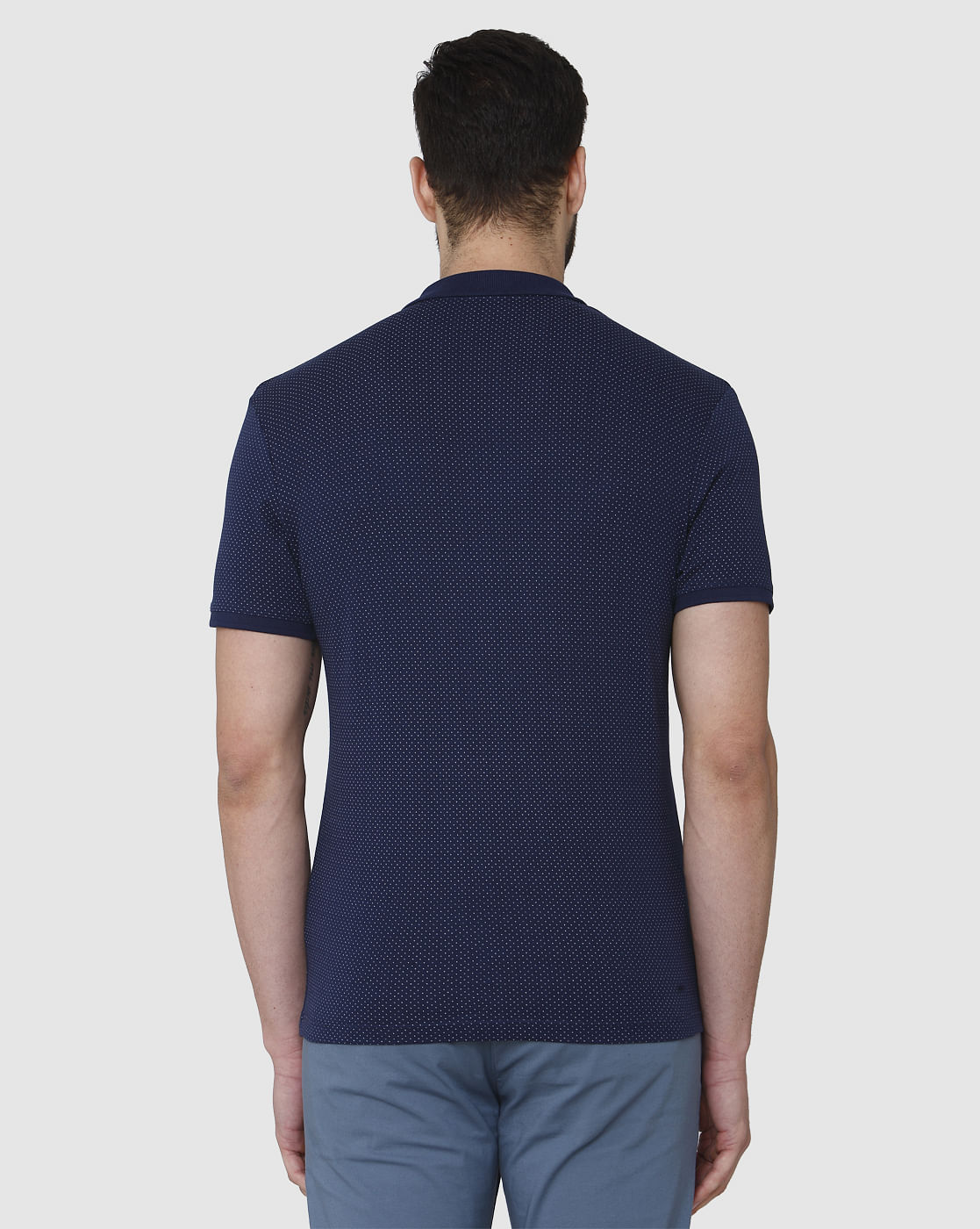 Blue Polo Neck T-Shirt