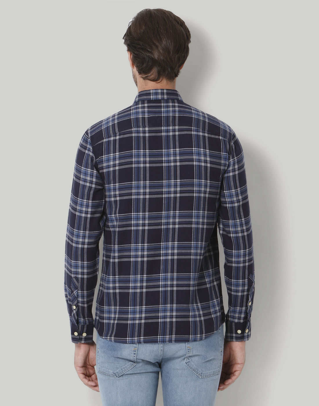 Blue Check Full Sleeves Shirt