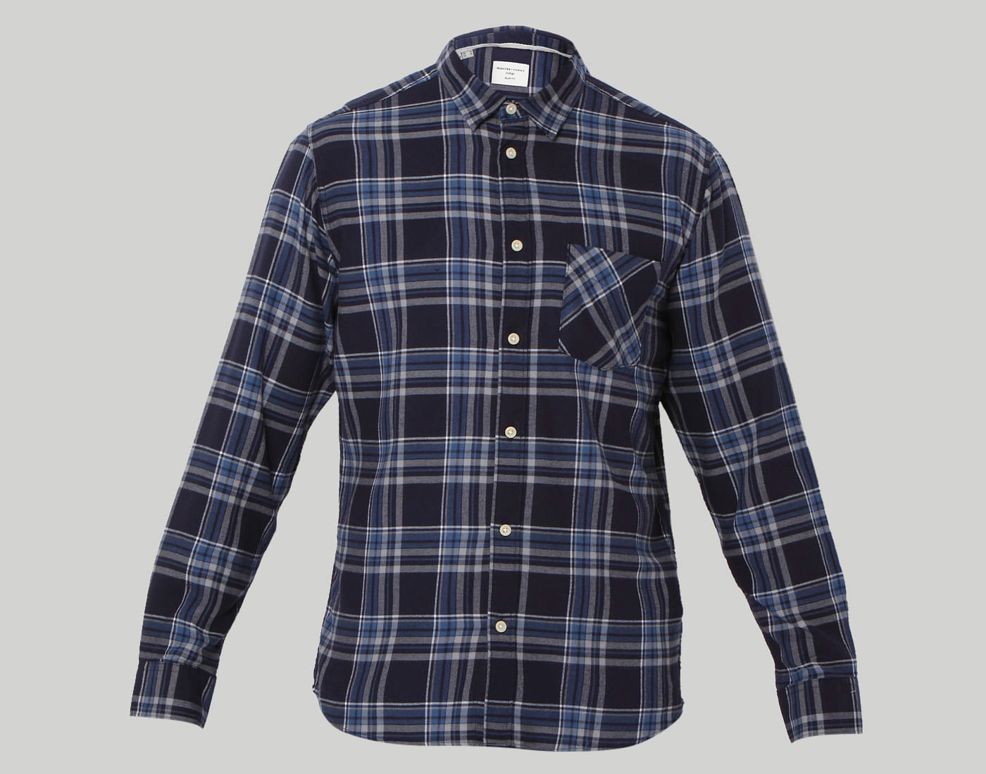 Blue Check Full Sleeves Shirt