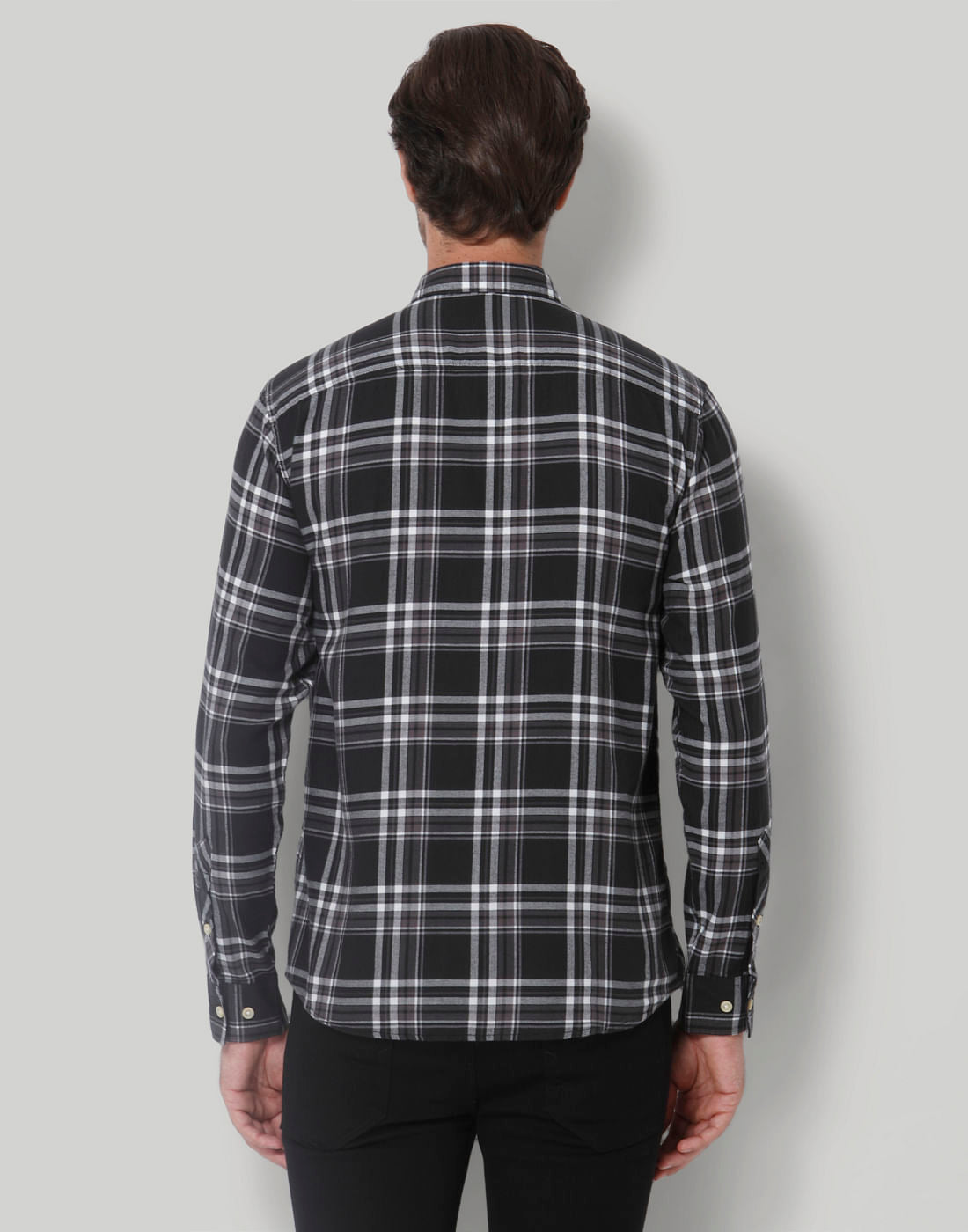 Black Check Full Sleeves Shirt