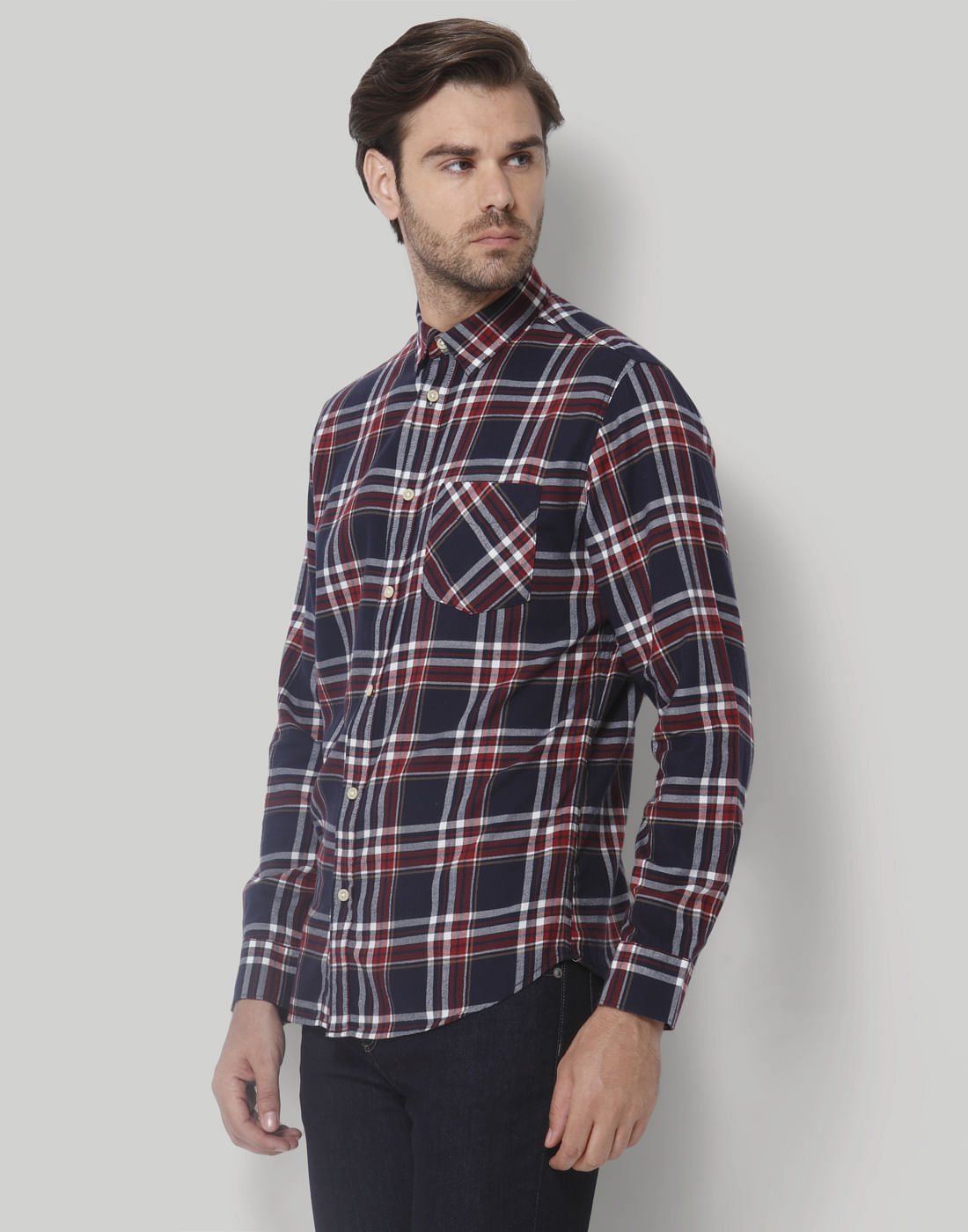 Red Check Full Sleeves Shirt