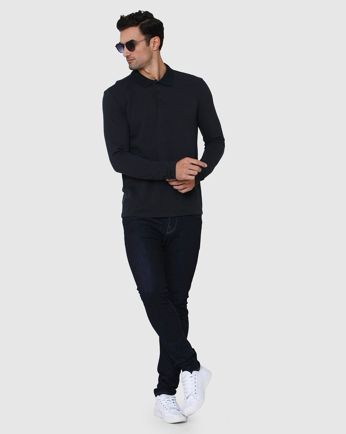 Black Polo Neck T-Shirt