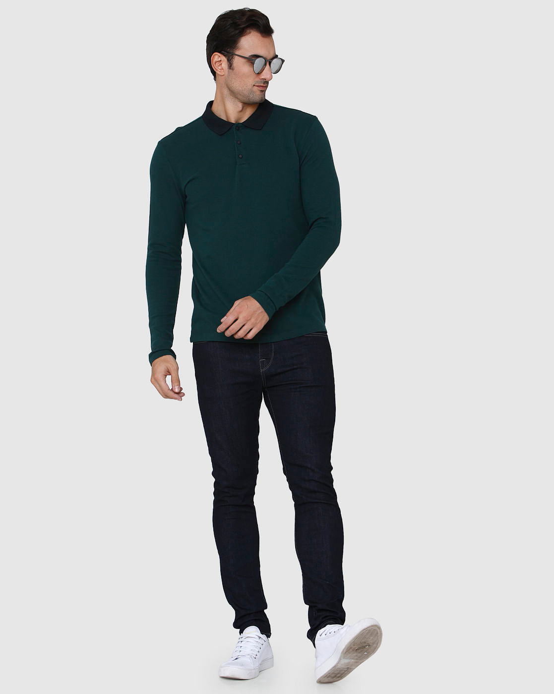 Green Polo Neck T-Shirt