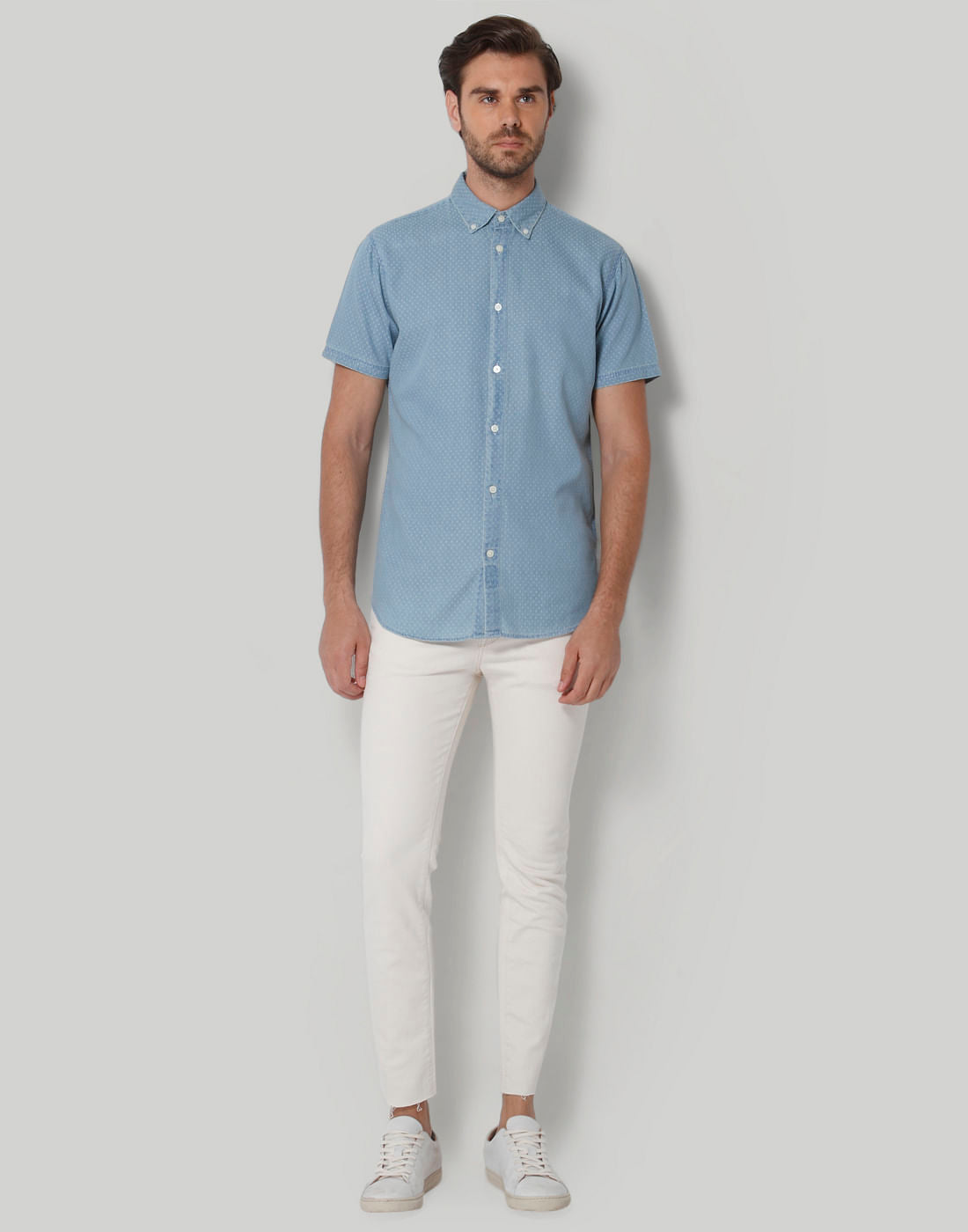 Blue Short Sleeves Shirt