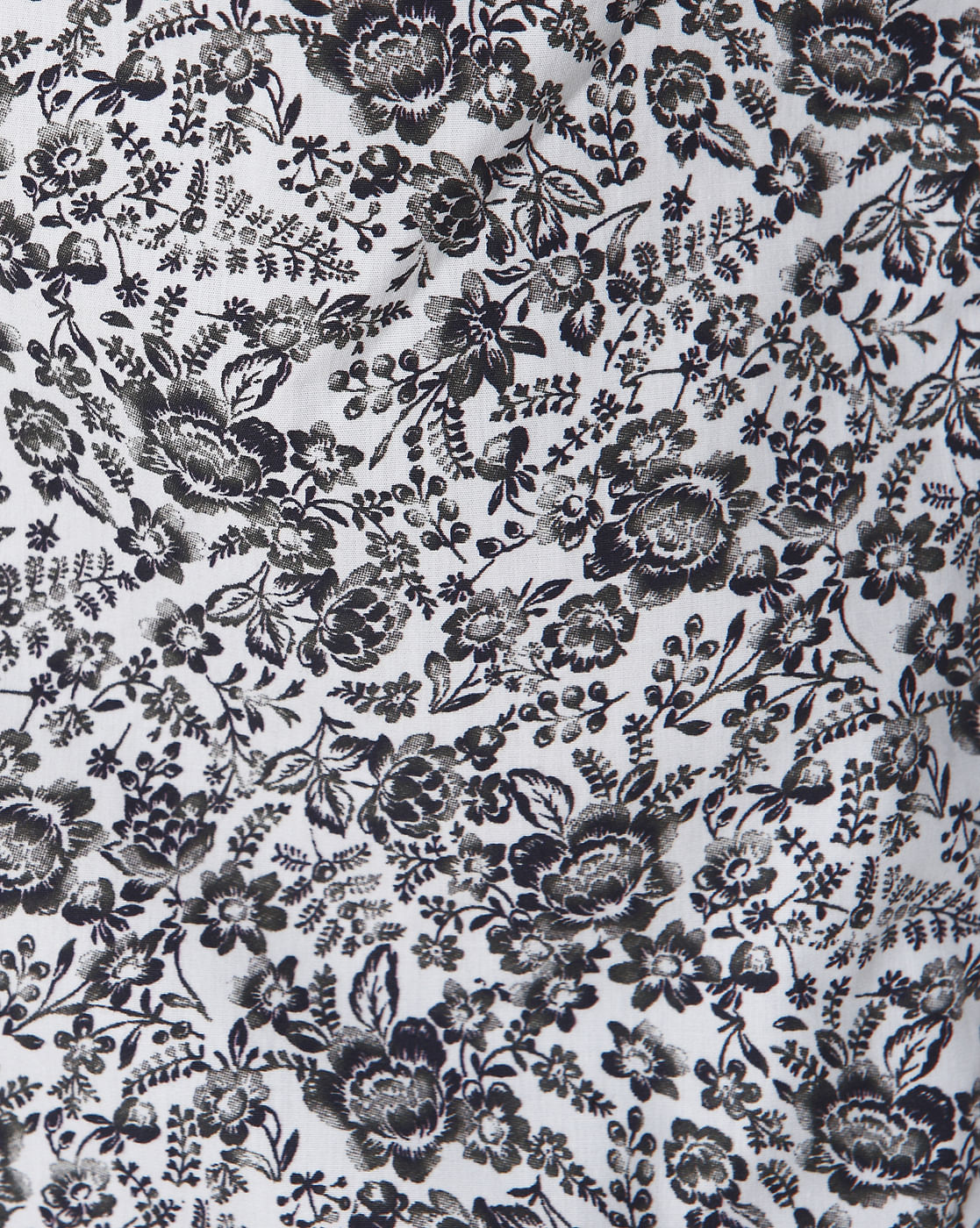 White Floral Print Full Sleeves Shirt