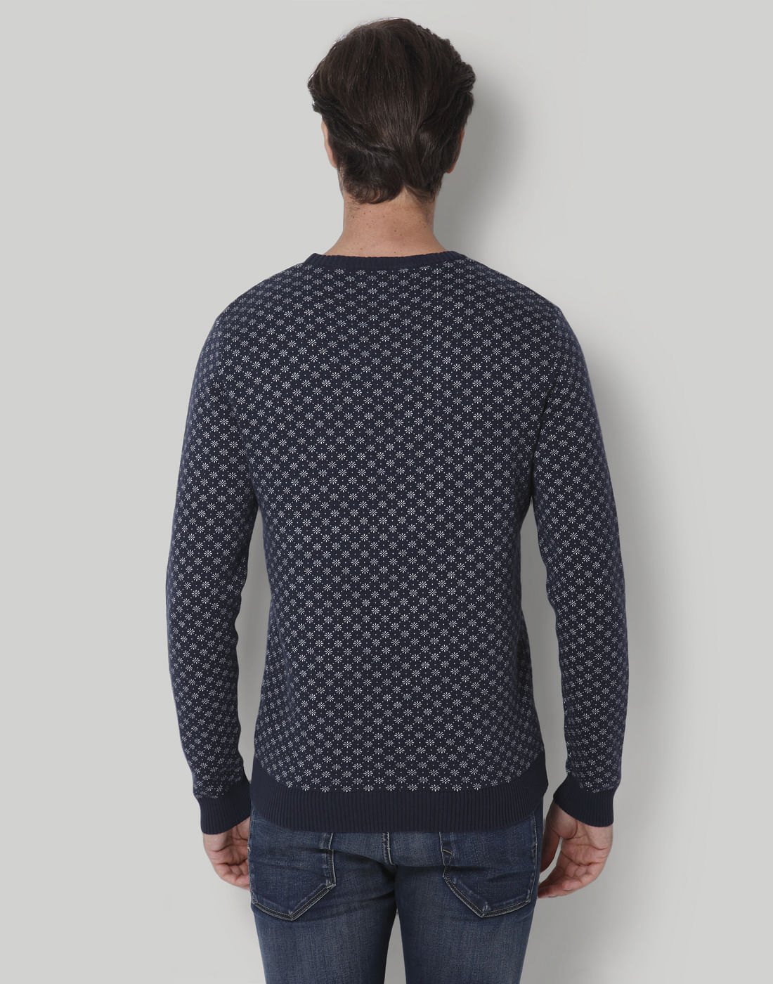 Blue Printed Pullover