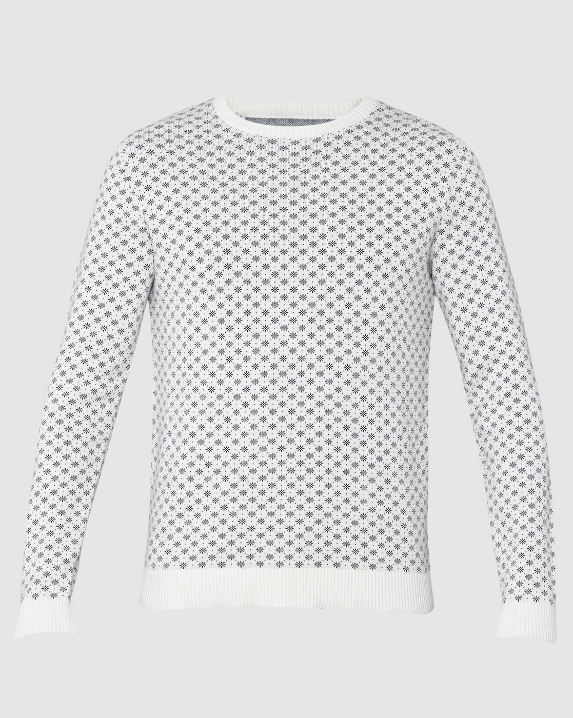 White Printed Pullover