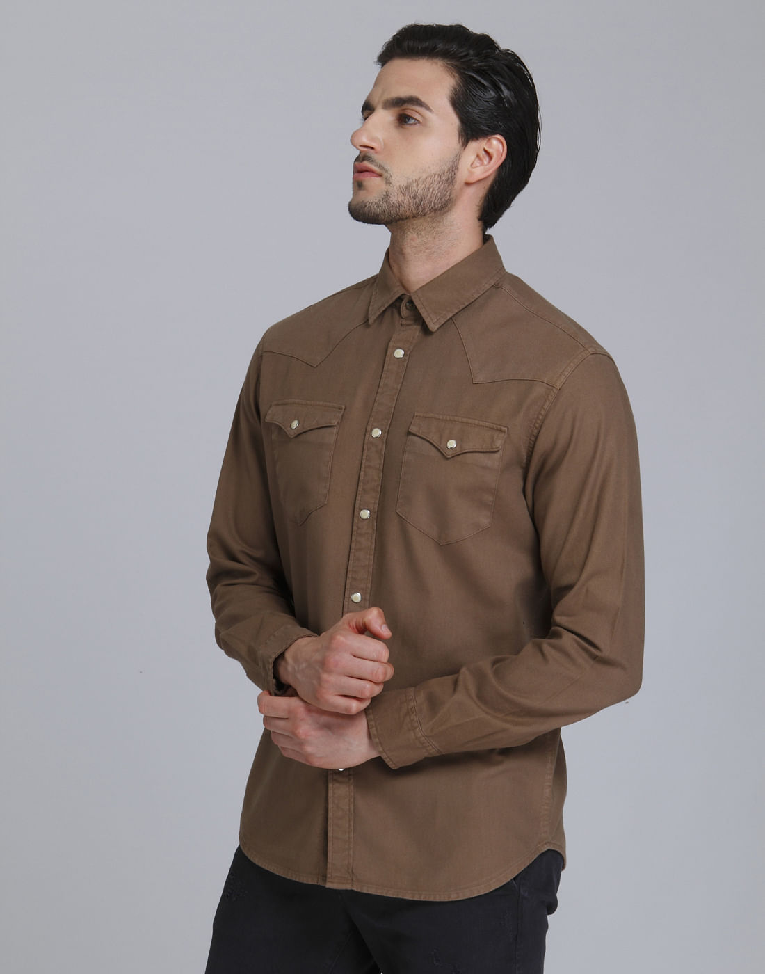 Brown Full Sleeves Shirt
