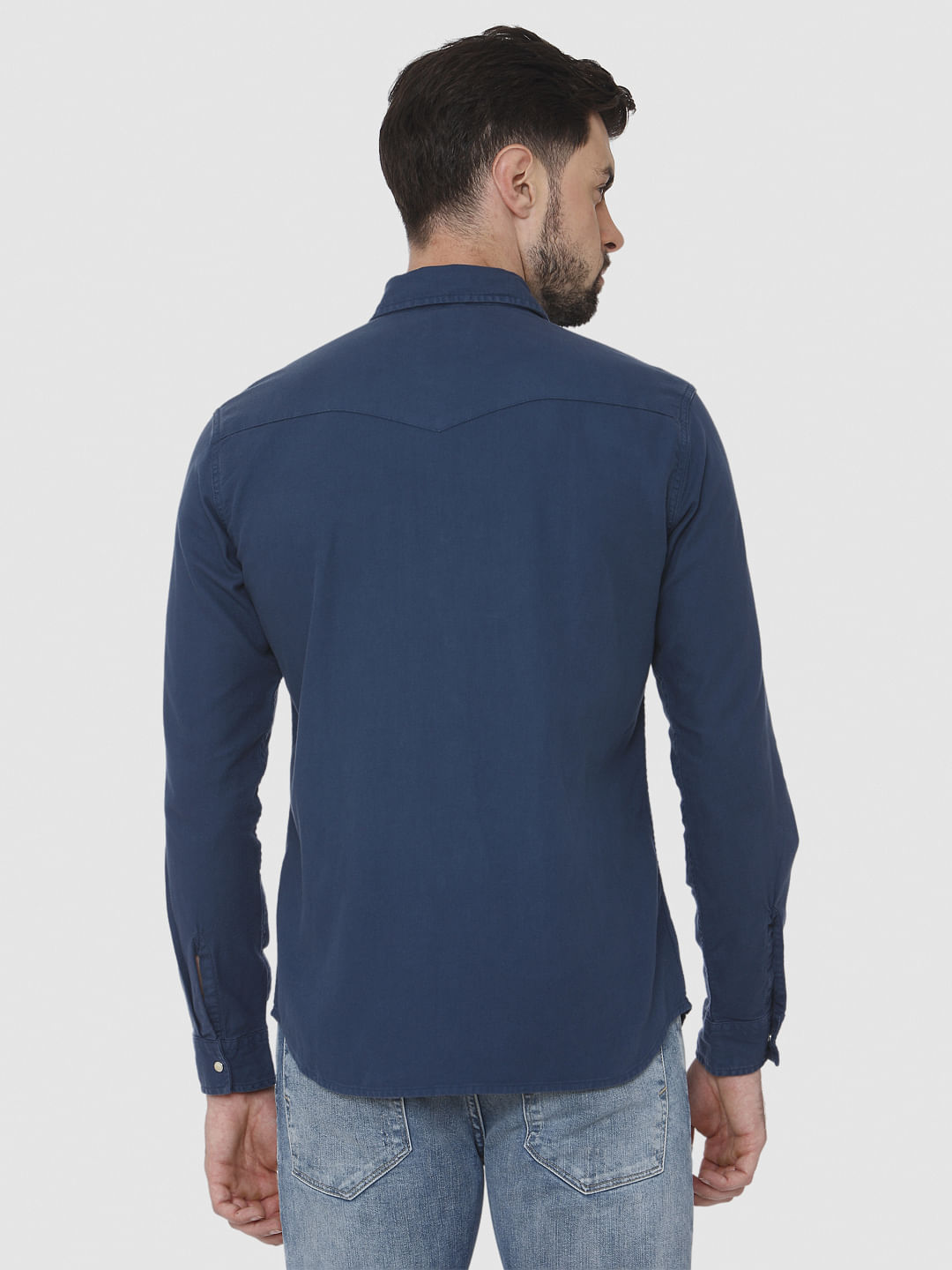 Dark Blue Full Sleeves Shirt