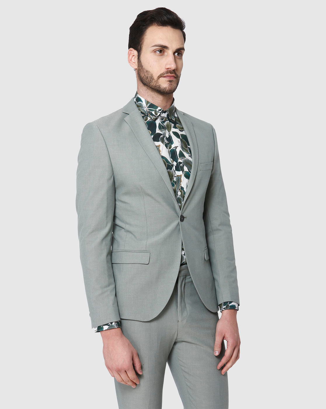 Green Formal Slim Fit Blazer