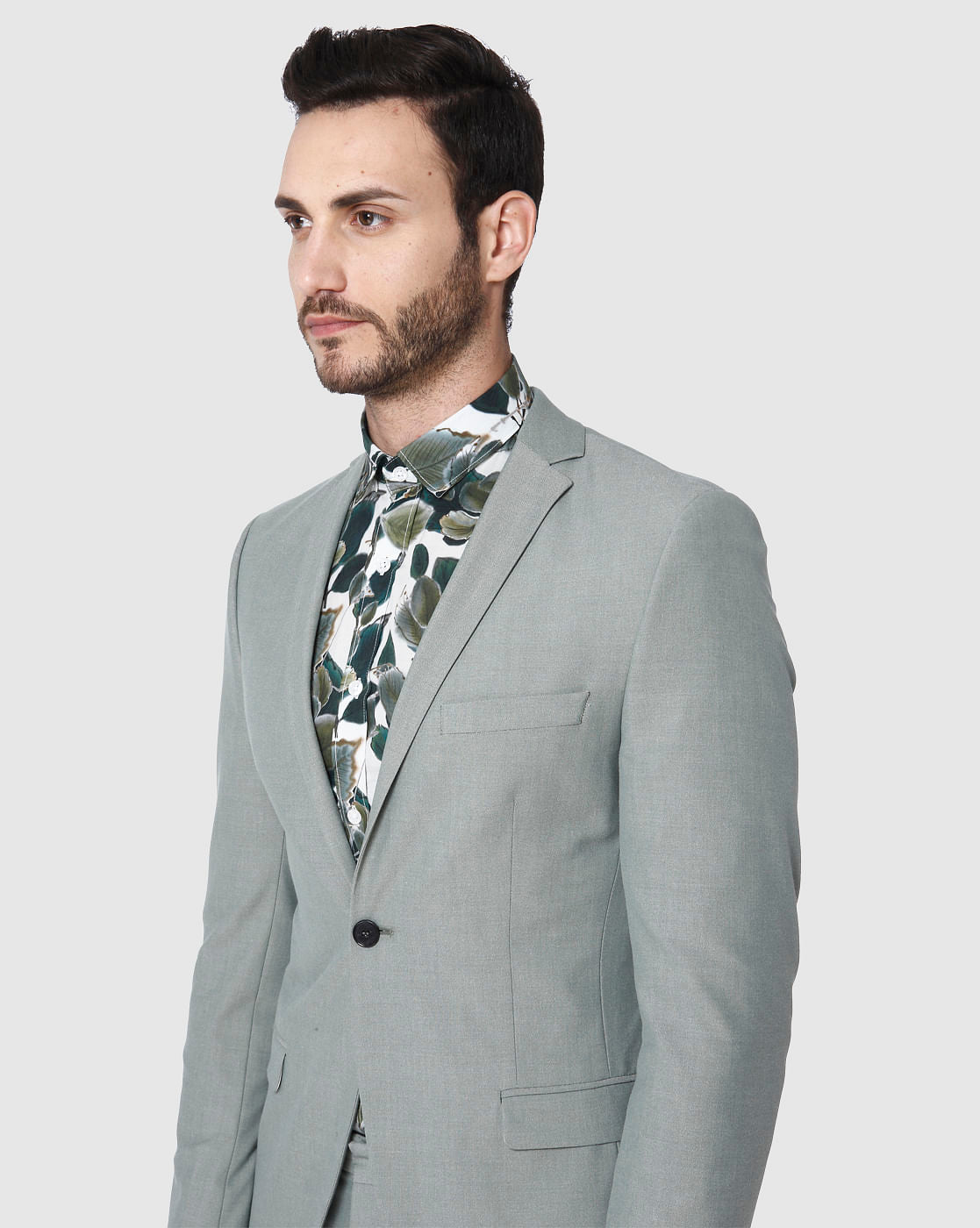 Green Formal Slim Fit Blazer