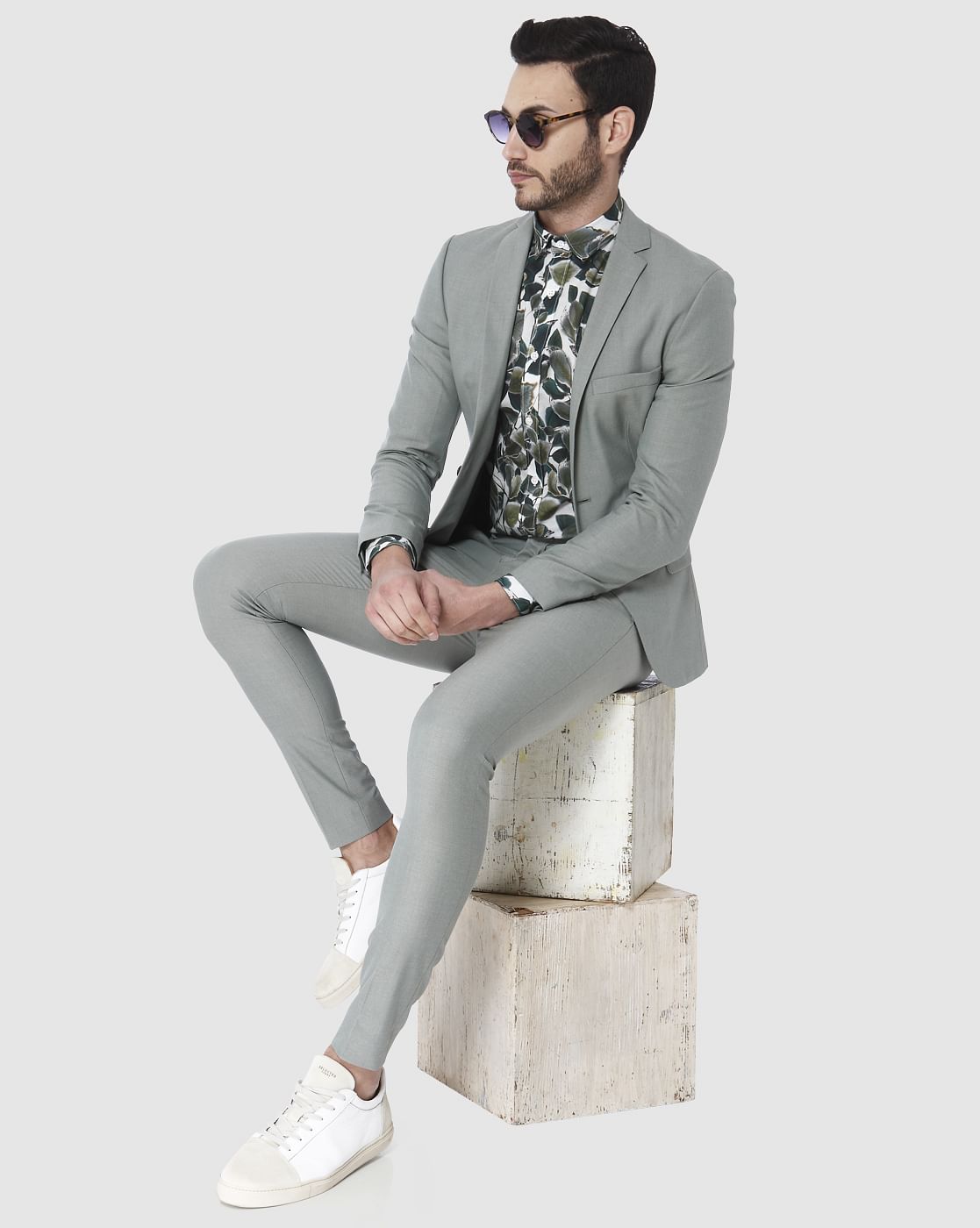 Green Formal Slim Fit Blazer