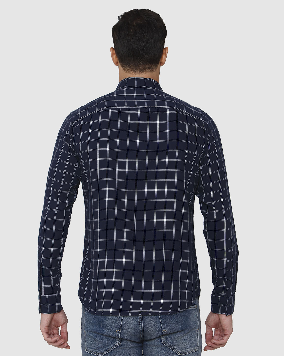 Blue Check Full Sleeves Shirt